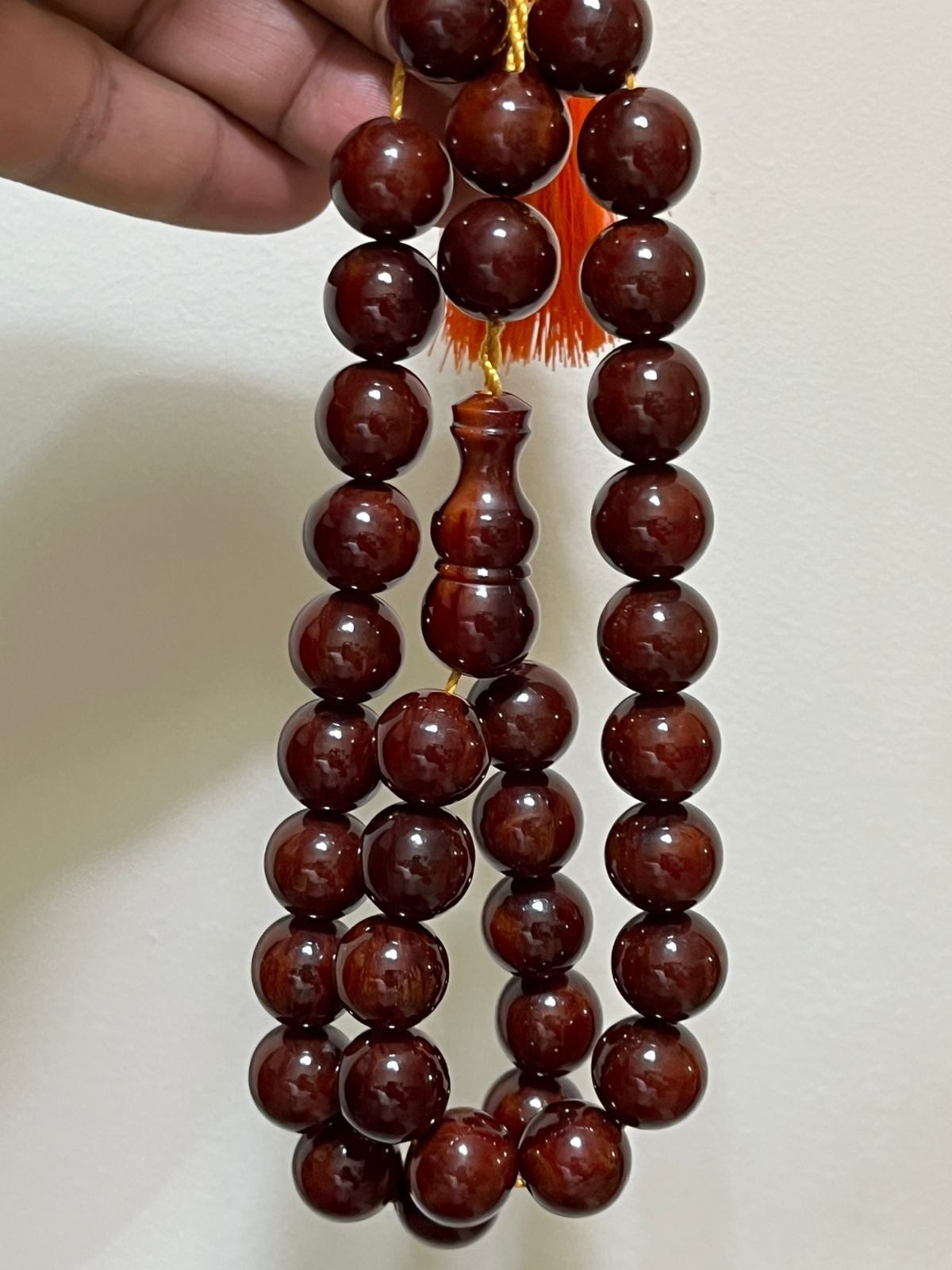 Antique Germany Cherry Amber Rosary 33 مسكي الماني انتيك مشروط أصل عقود