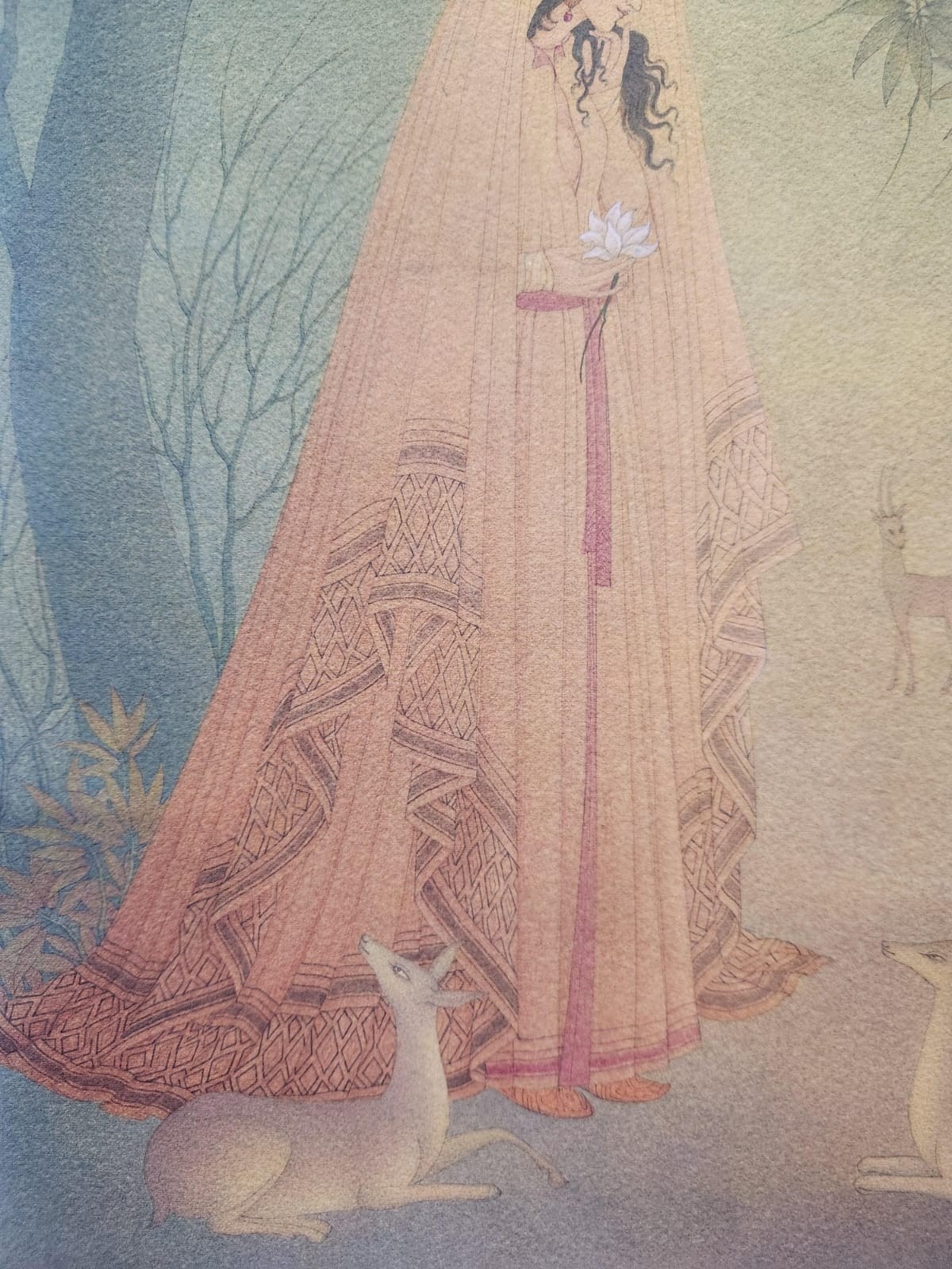 Original watercolour Wash on paper Painting By artist ABDUR REHMAN CHUGHTAI