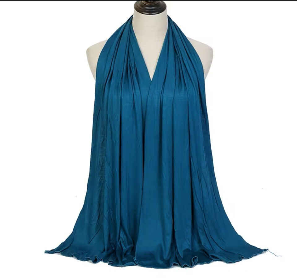 Modal Cotton Jersey Hijab Scarf Long Shawl Plain Soft Scarf