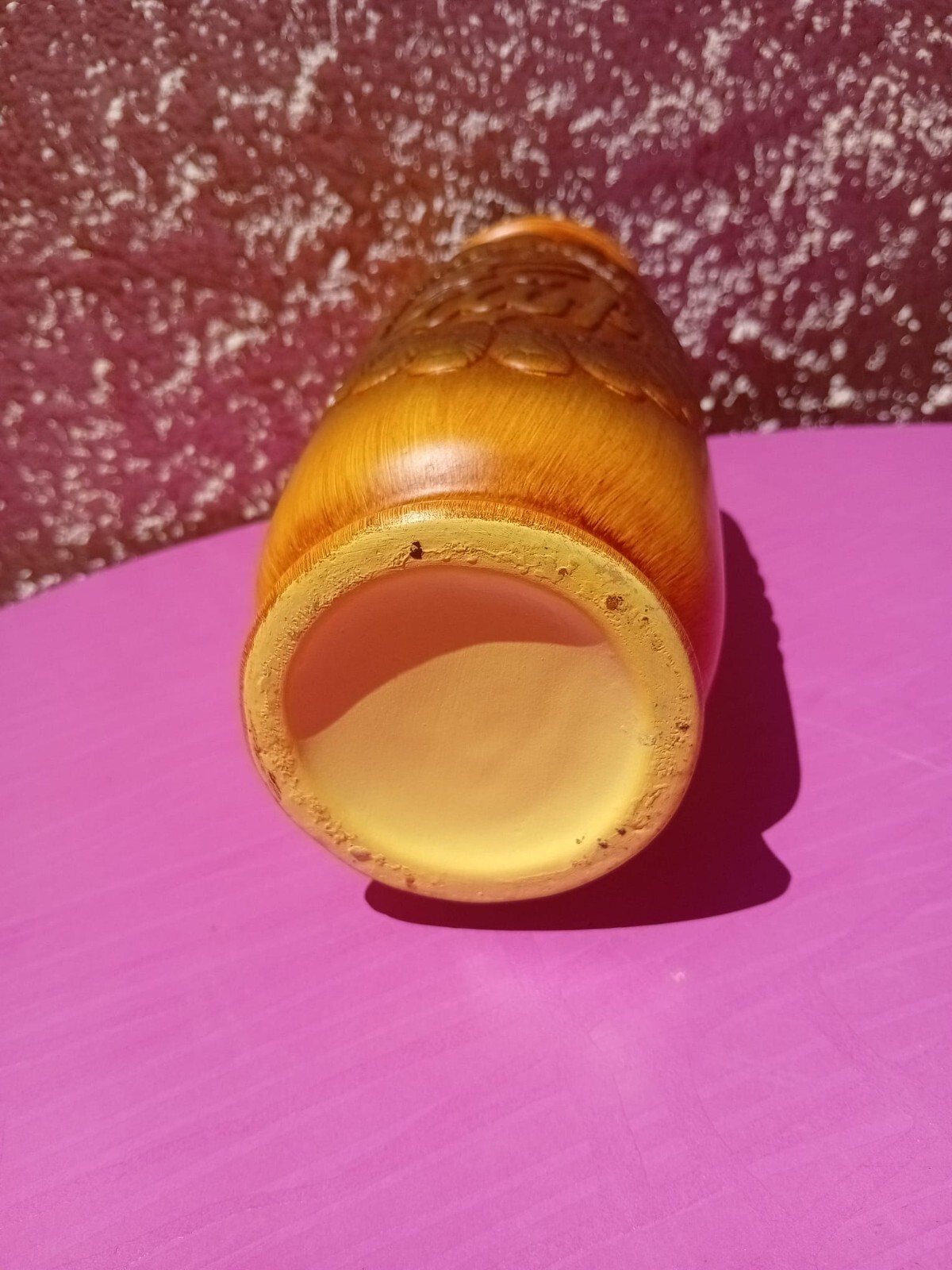 Hand Islamic Wooden Vase ‘Allah’ Carving Unique Arabic Calligraphy Décor Gift