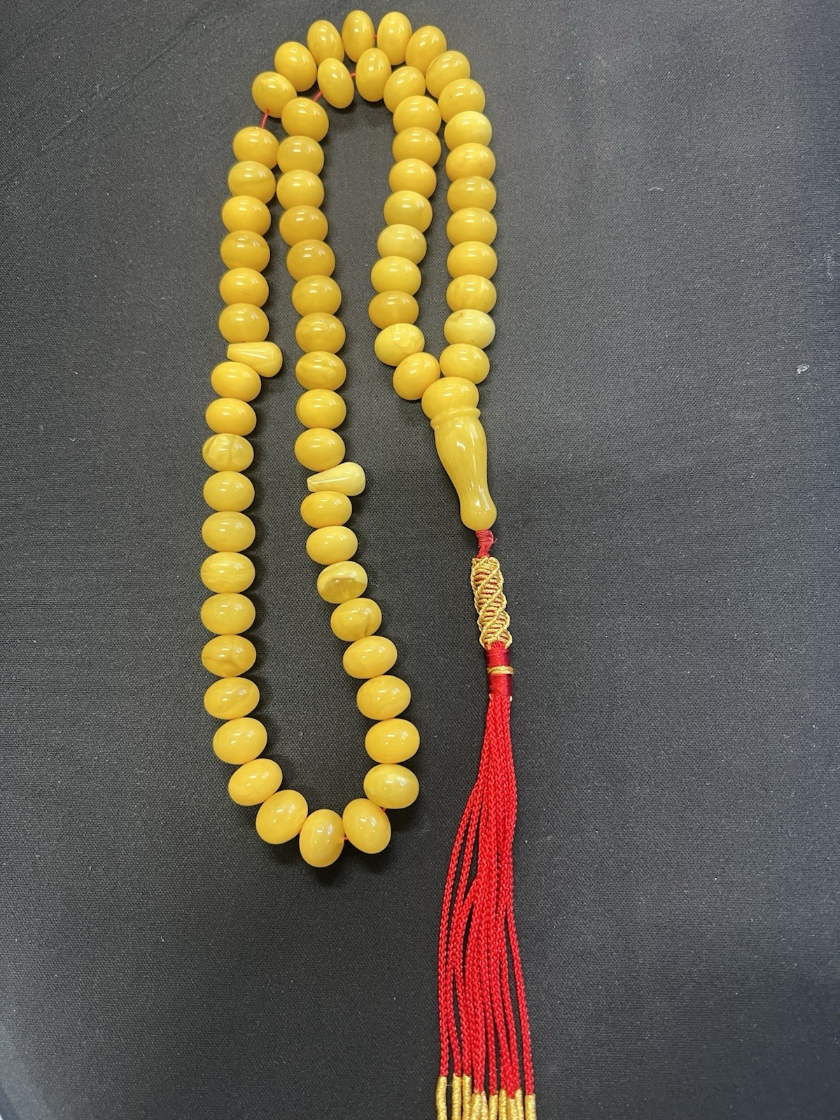 Kiliangradi Natural Baltic Amber Stone- Tesbih, 66 Beads 9×11.5mm 50.9 Gr