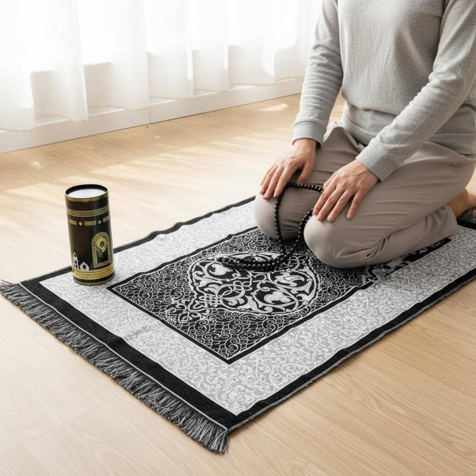 Prayer Mat Gift Set Non-Slip-Slip Portable Prayer Rug Lightweight for Travelers
