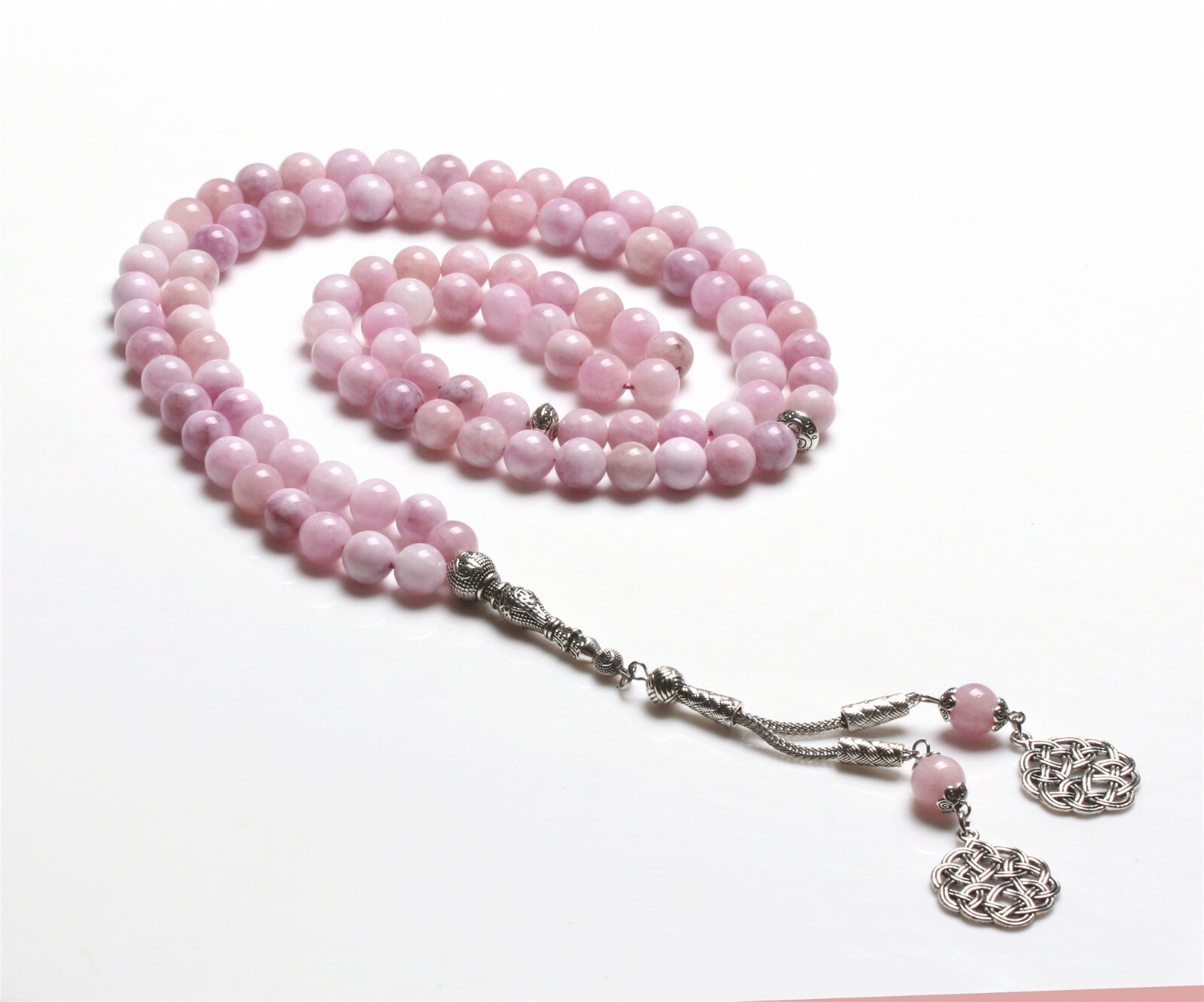 Natural 10mm Semi Precious Stone, Muslim Rosary 99 Beads Misbaha.