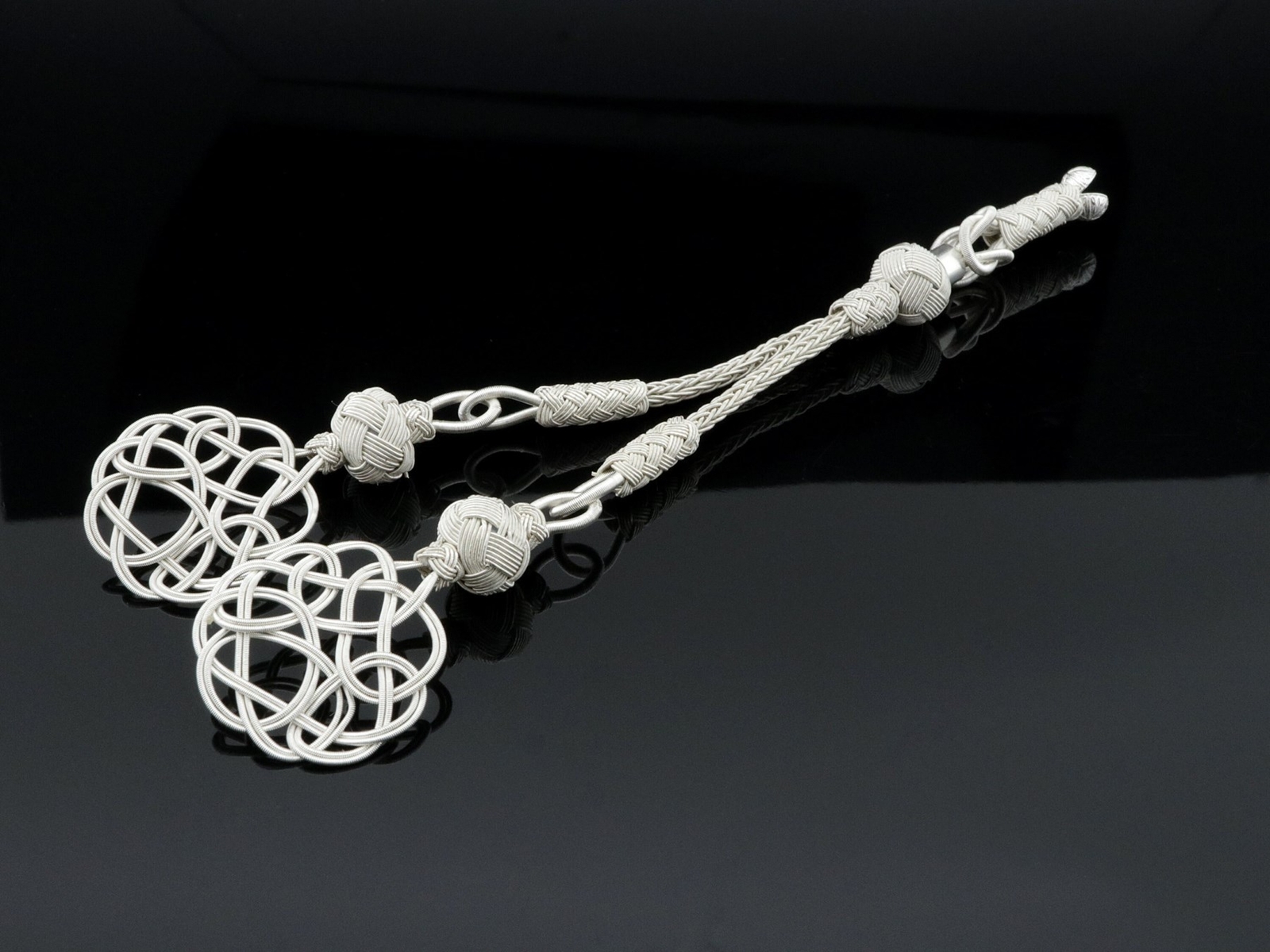 Handmade Trabzon kazaz hand-knitted Metal tassel 1000 silver Prayer Bead 730178