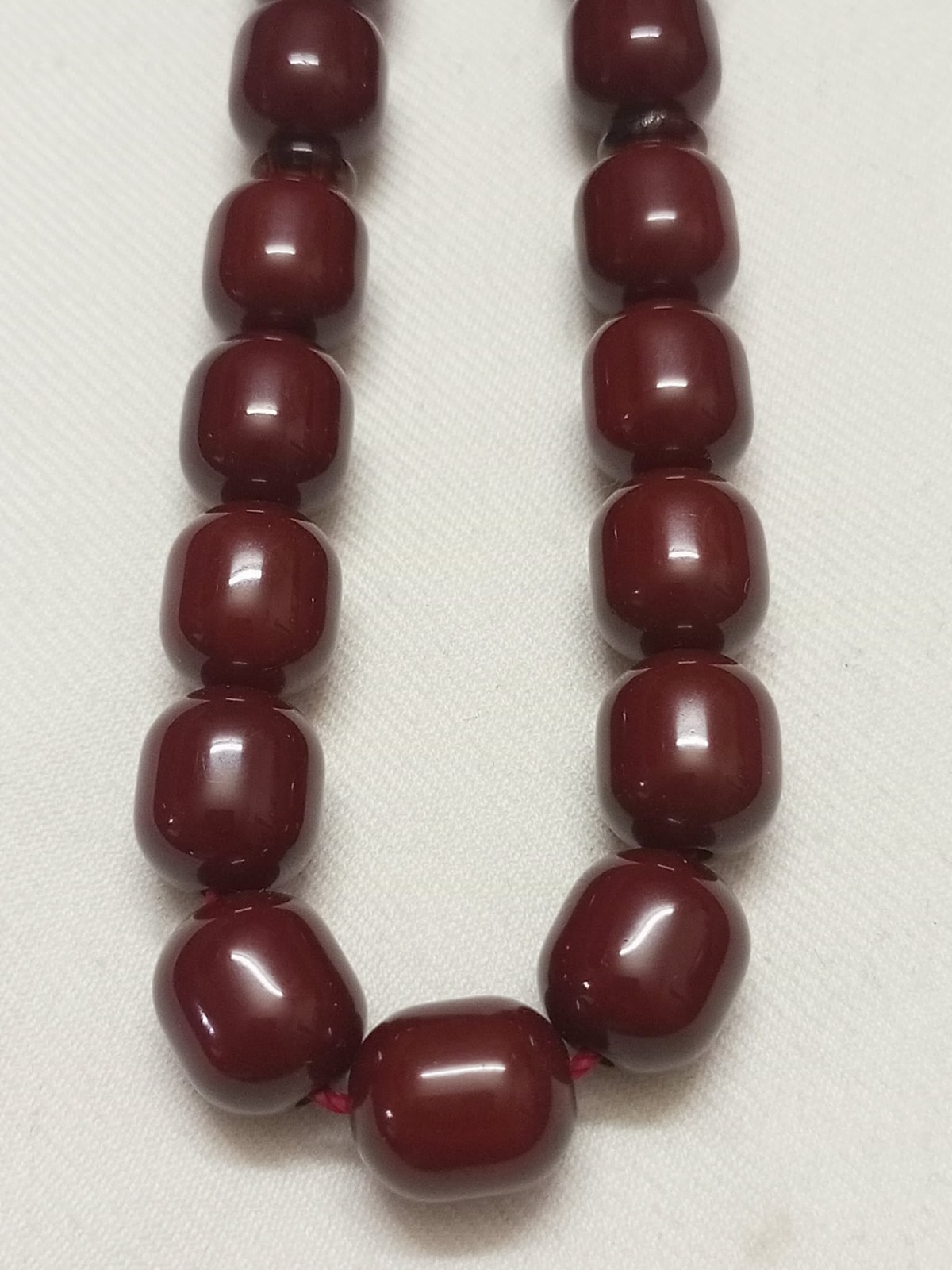 Antique Cherry Amber Bakelite Faturan Prayer Beads Rosary 68g