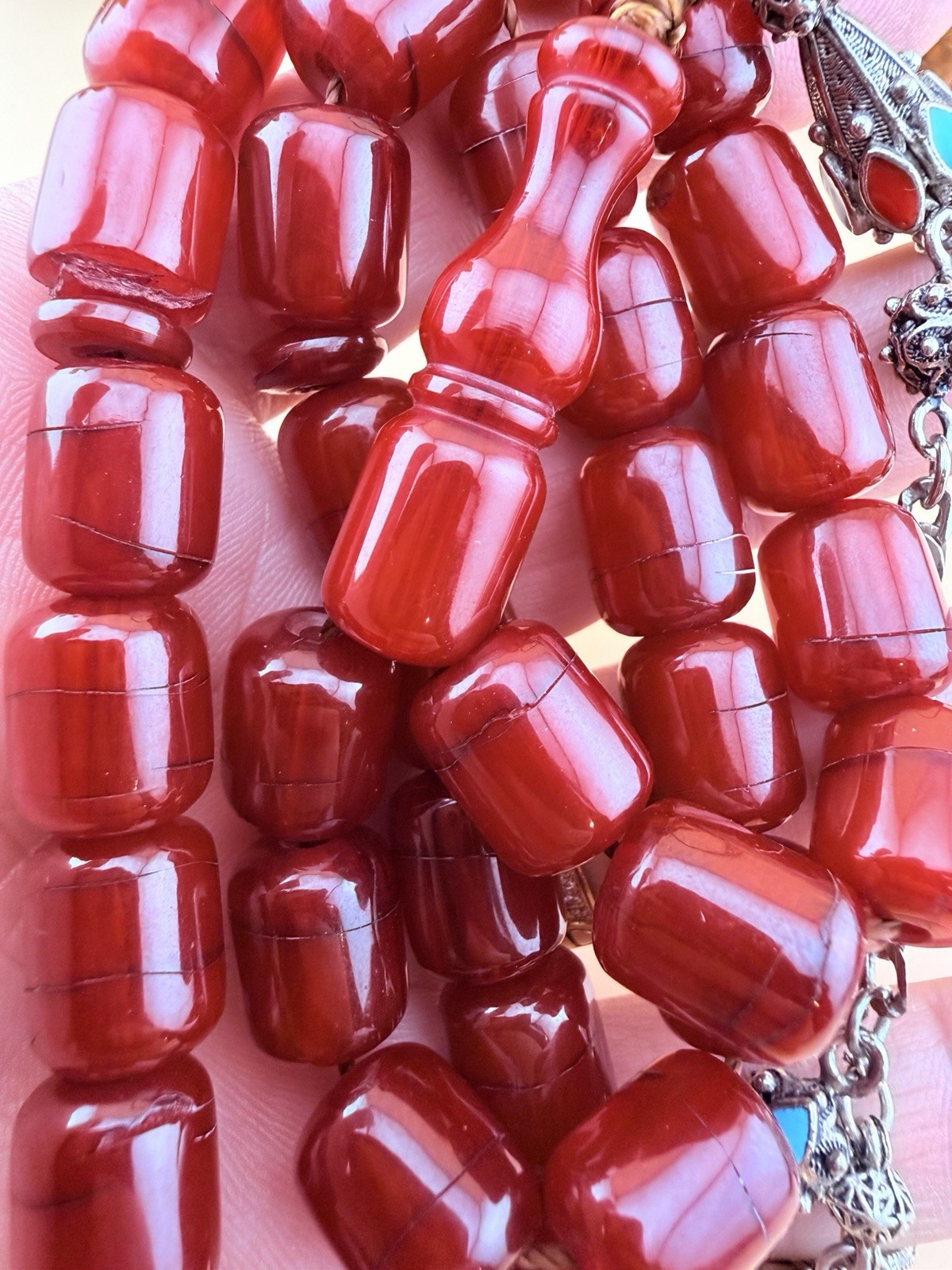 Vintage Misky 33 Worry Beads Prayer Rosary Tasbih مسبحة مسباح مسكي قديم 474