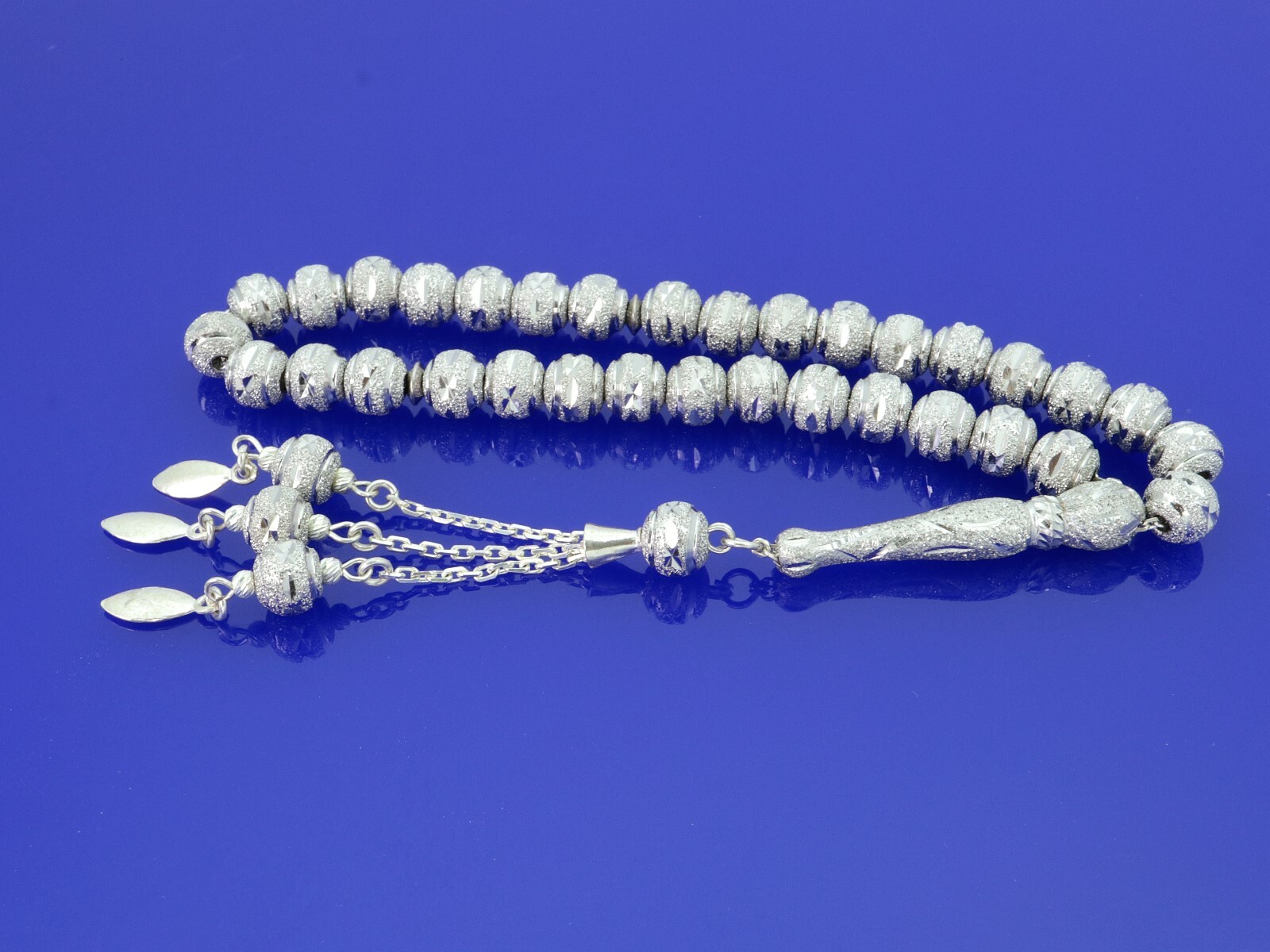 Special 925 sterling silver 33 beads Islamic Prayer Beads Tasbeeh Tesbih 503042