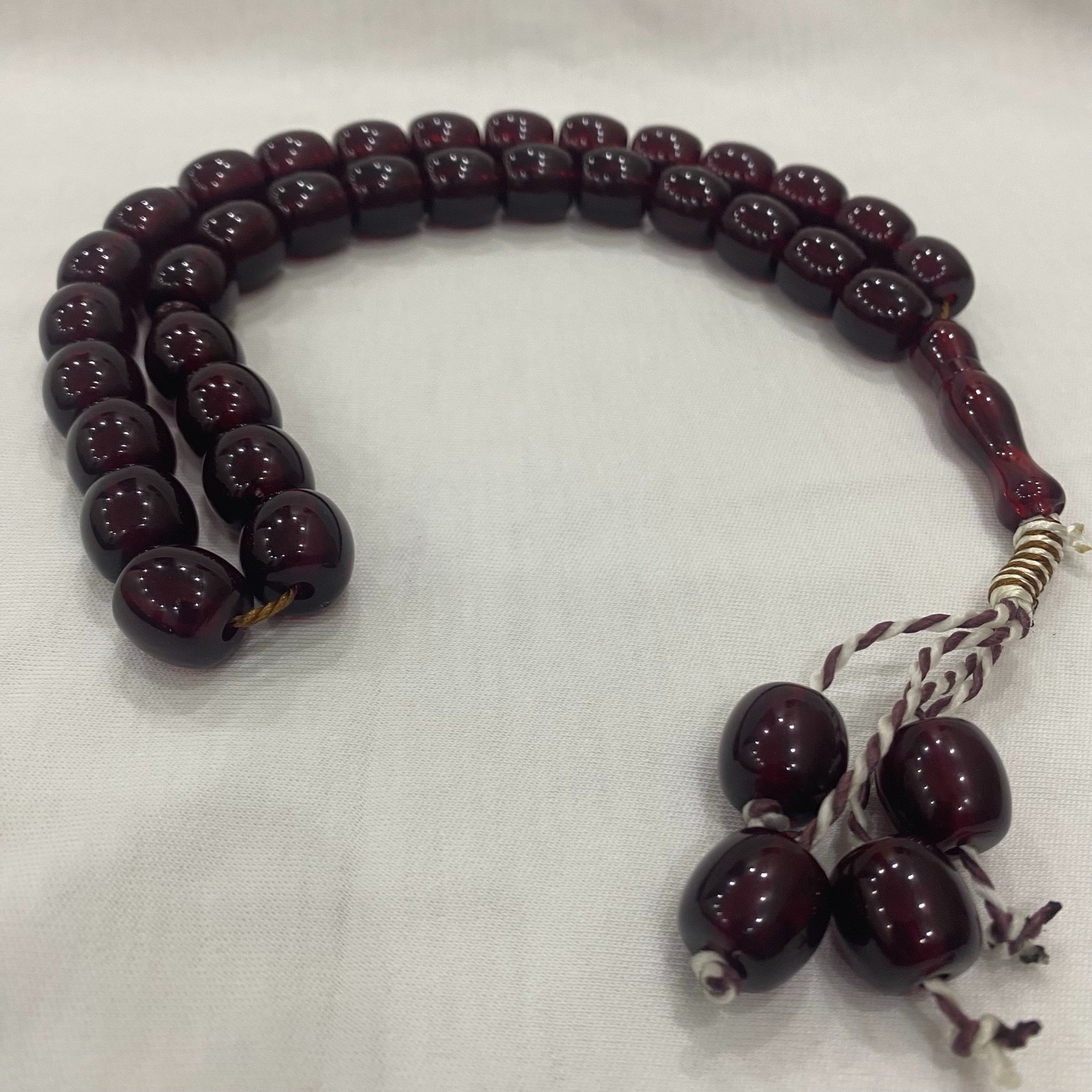 Plastic Cherry Red Prayer Beads Tasbih Misbaha Islamic Rosary 33 Beads Gift