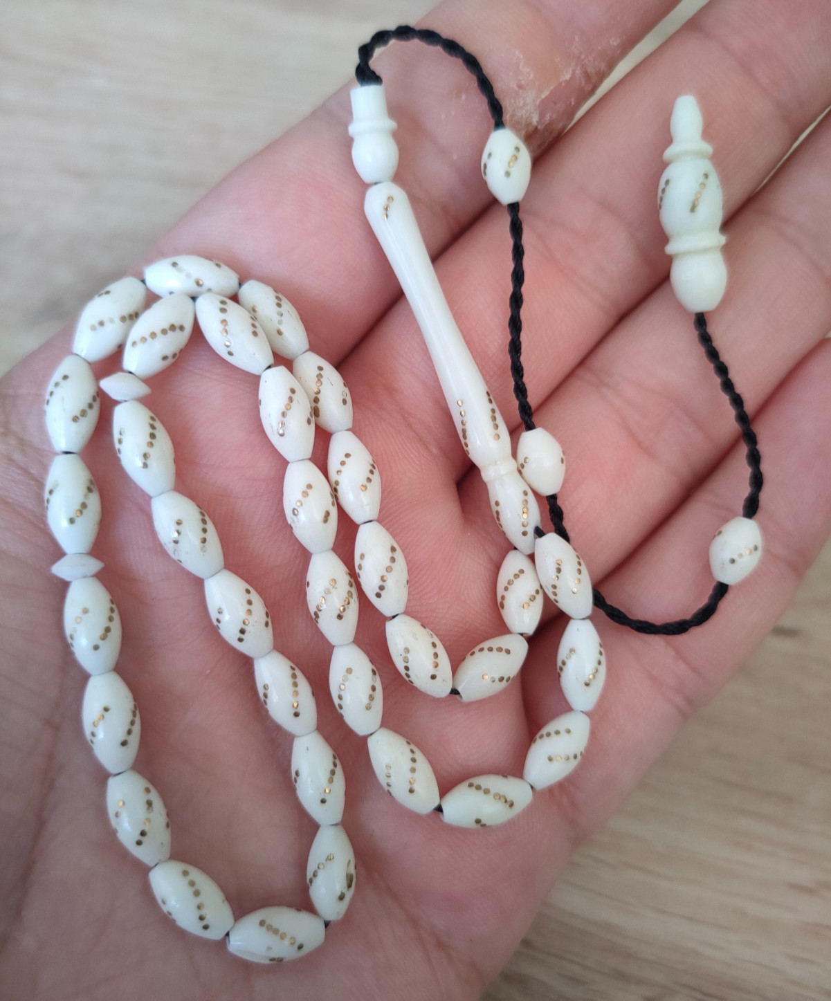 Elegant brass-engraved rosary made of camel bone 33 Beads Rosary high quality