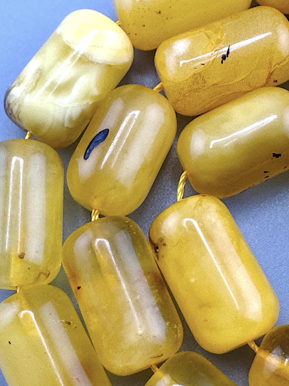 Rare Vintage 18mm Natural Baltic Amber Rosary 55gr كهرمان بولندي حر شوائبي قديم