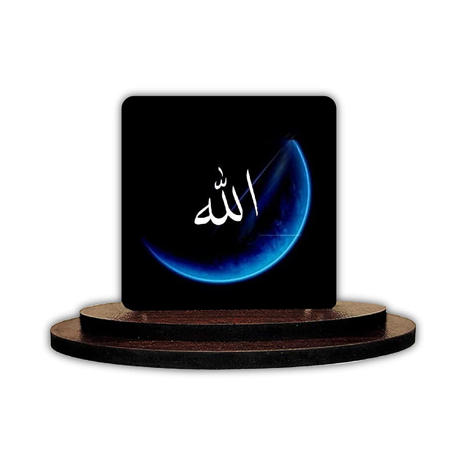 Islamic Muslim Allah Theme Wooden Printed For Home & Car Dashboard Décor