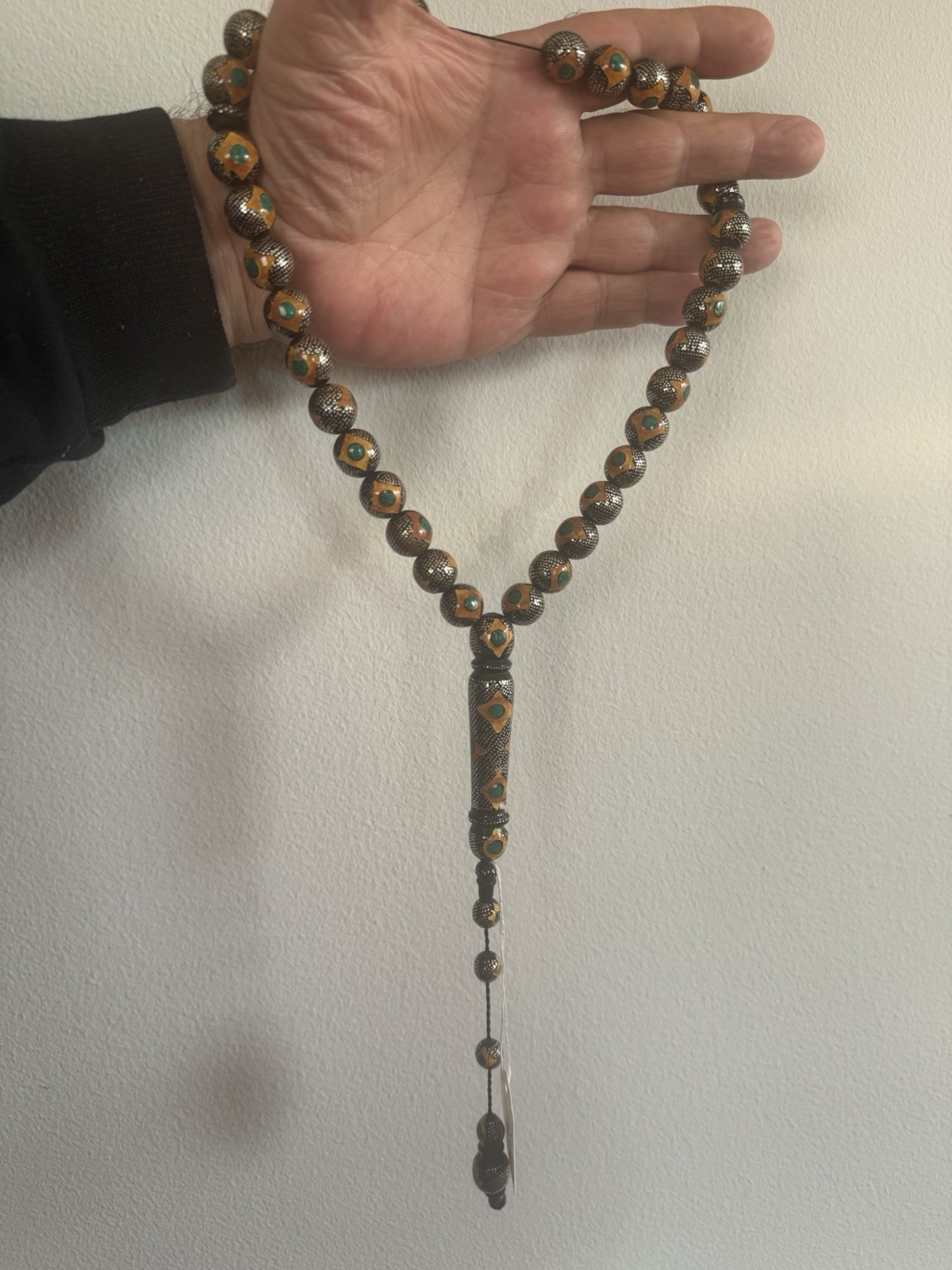 33 Natural Black Coral Misbaha Sliver