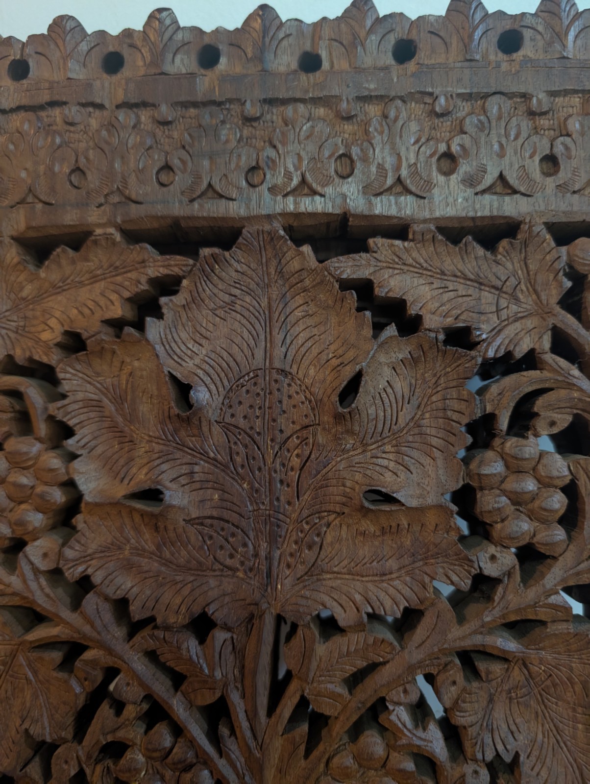 Antique Hand Carved Quran Stand – Folding Rehal Holy Book Holder