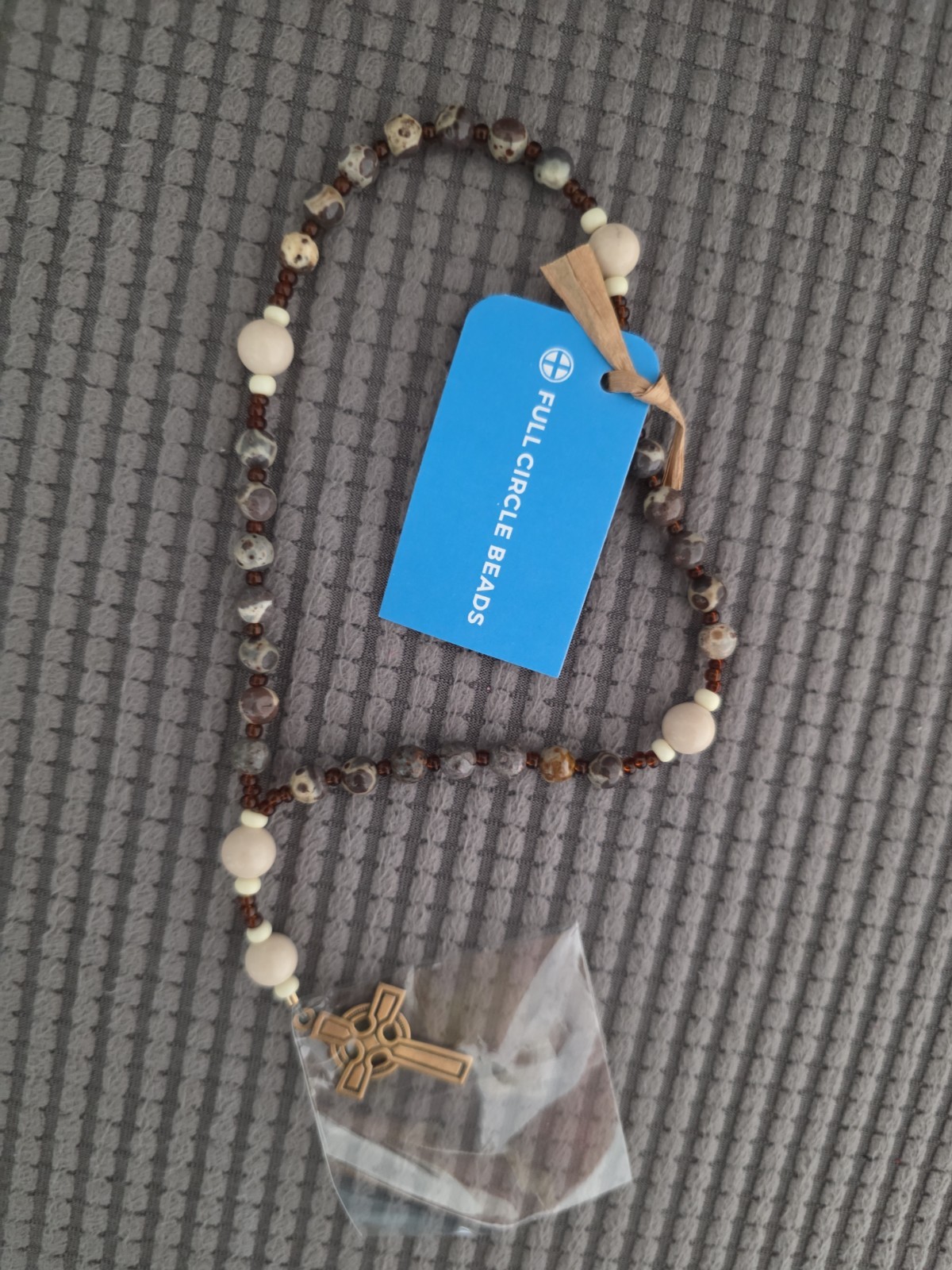 Brown Asteroid Jasper & River Stone 33-Bead Prayer Beads