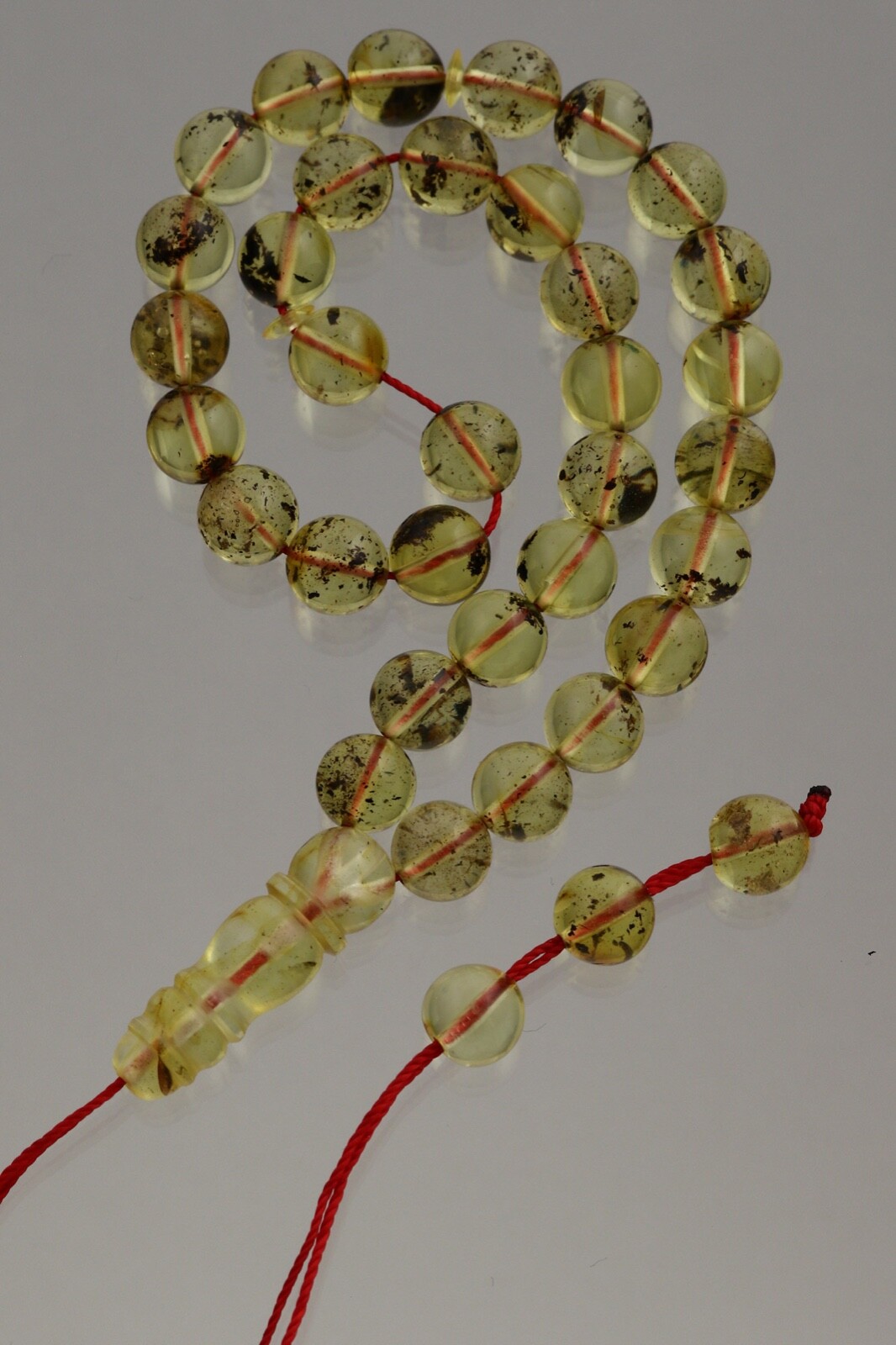 Islamic 33 Round Shape Prayer Beads Genuine BALTIC AMBER TASBIH 12.9g 210526-18