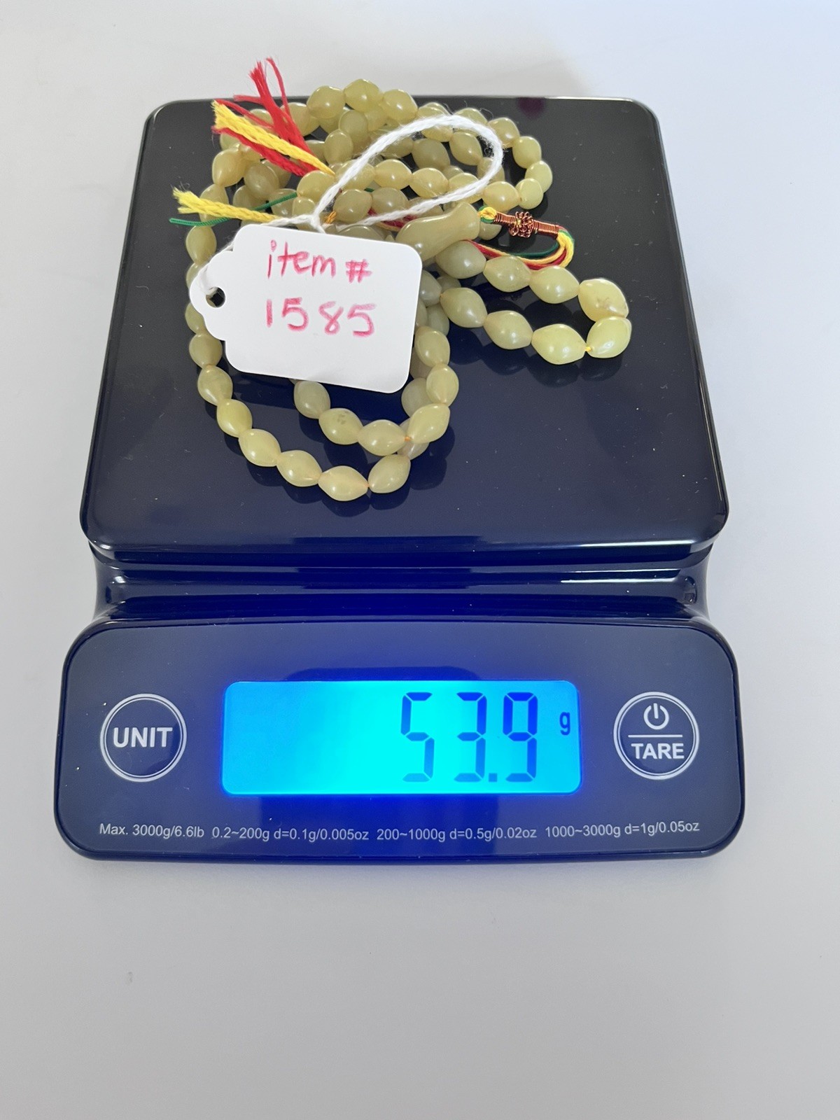 RARE authentic Tasbih Shah Maghsood Prayer Rosary, 24″, 53g تسبیح شاه مقصود
