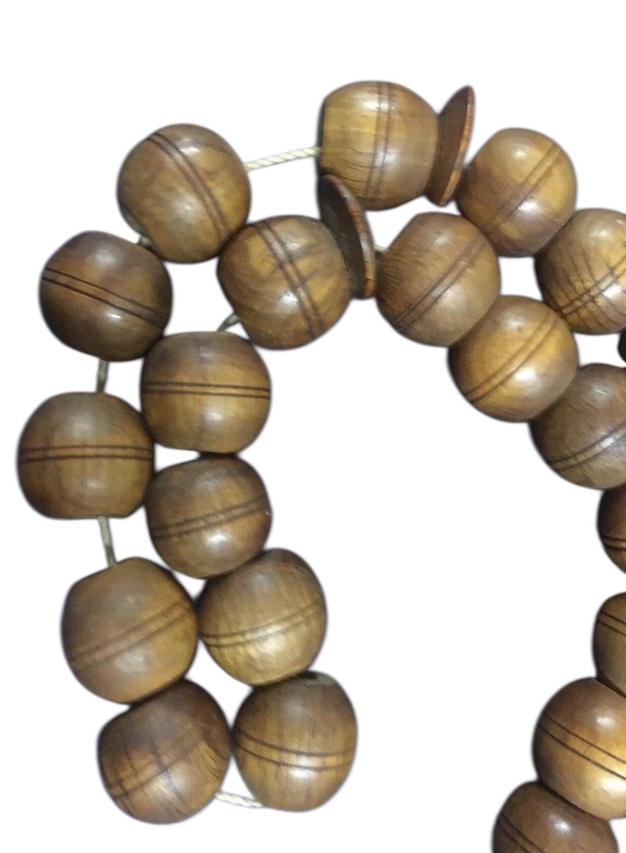 Rare Antique Huge Islamic Wooden Wall Rosary, 33 Handmade, 800 GR