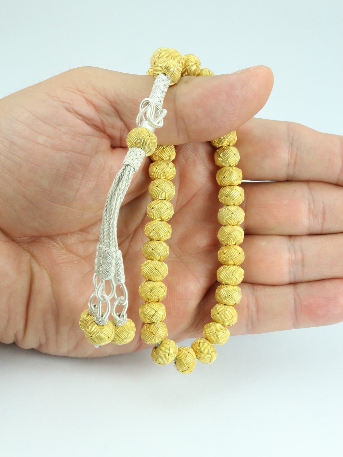 Trabzon kazaz hand-knitted 1000 sterling silver 33 tesbih Prayer Beads 502006