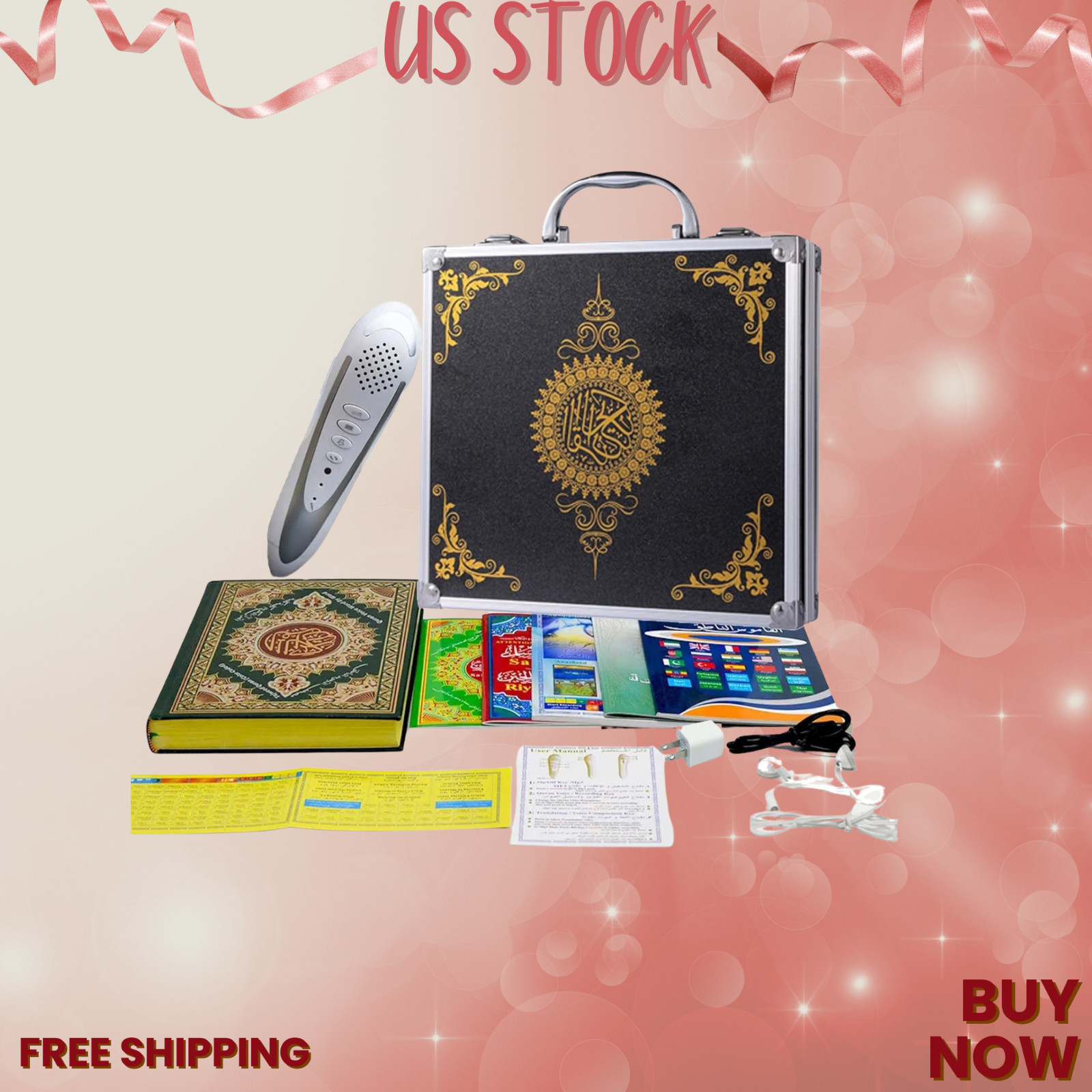 NEW Quran Pen Reader 32G Digital Talking Reader Pen with Quran Book Arabic Engli