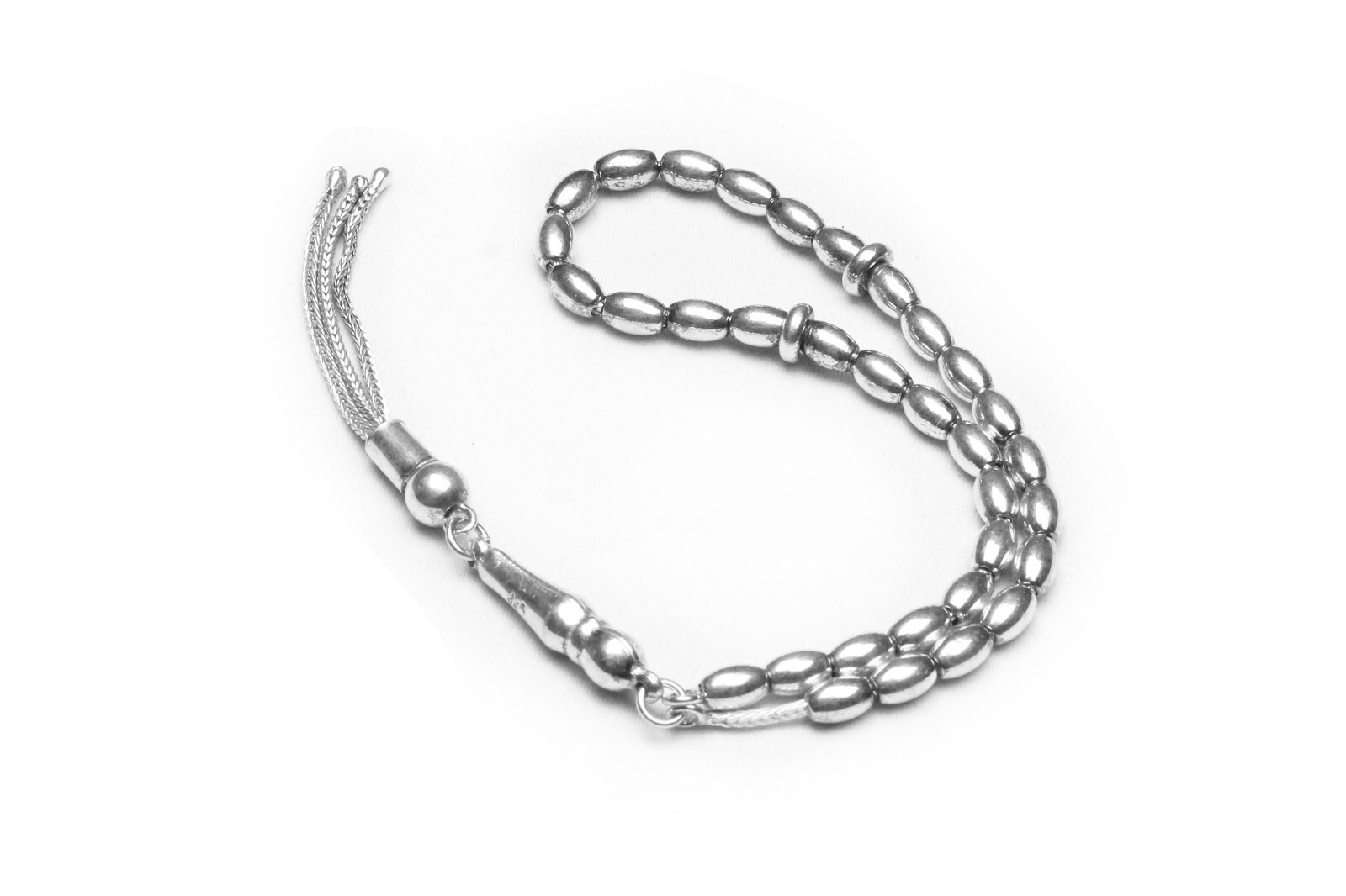 925K Silver Prayer 33 Beads – Silver Tasbeeh for Muslim – Islamic Gift – Sibha