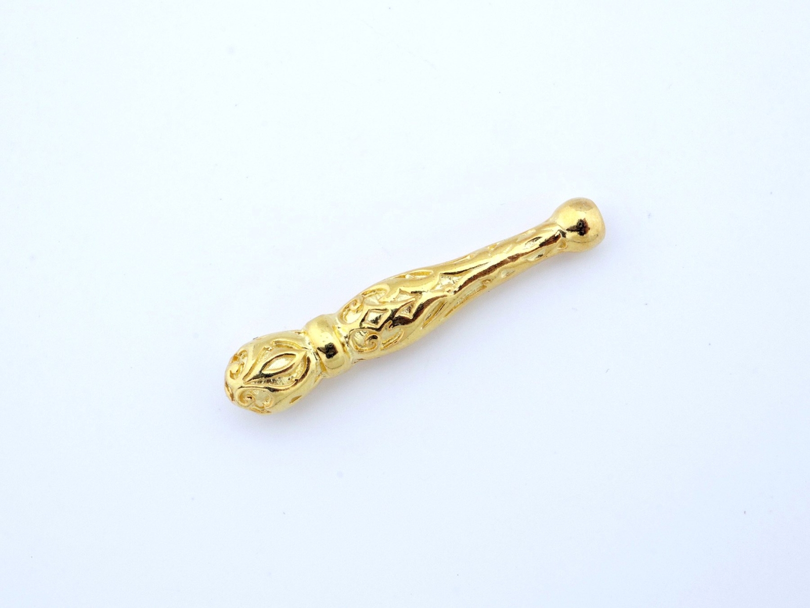 Gold plated imam tube bead 925 silver Islamic Prayer Bead Misbaha worry 610214