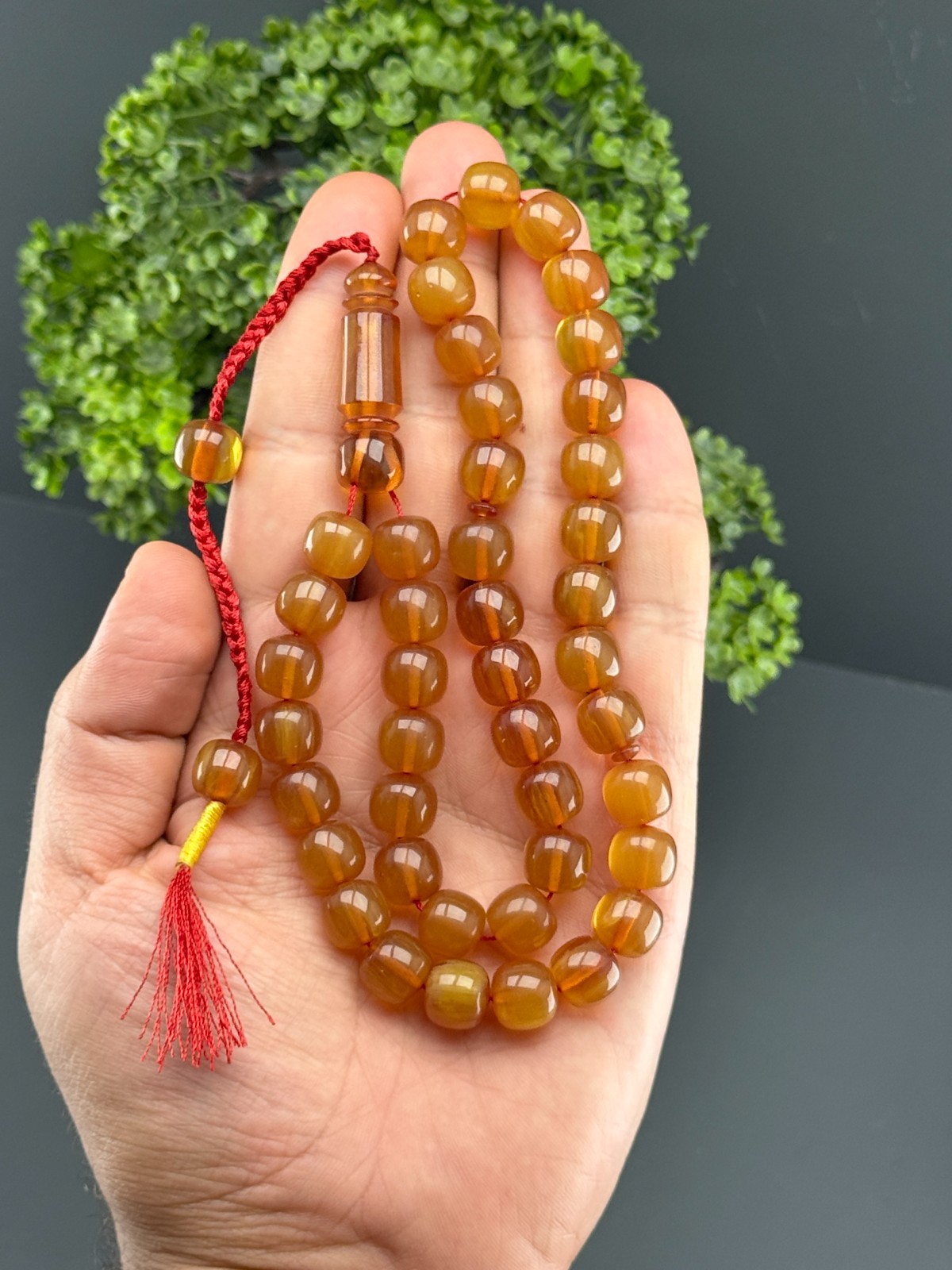 Faturan Amber Rosary, 43 Beads,Sandalos, islamic Rosary, Misbaha, Tasbih,Tasbeeh