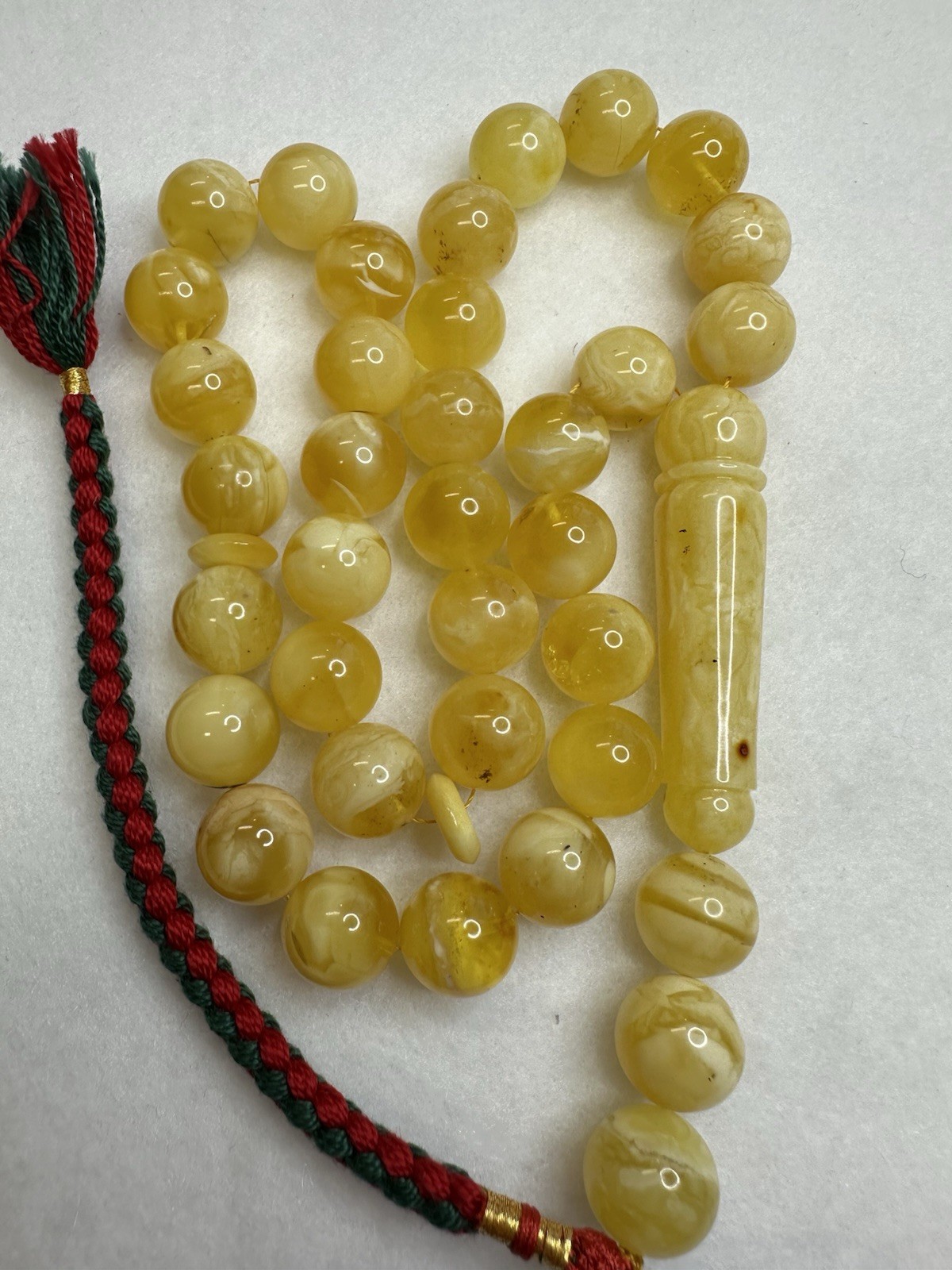 Kiliangradi Natural Baltic Amber Stone- Tesbih, Subha 33+3 Beads 13.7mm 62.4gr