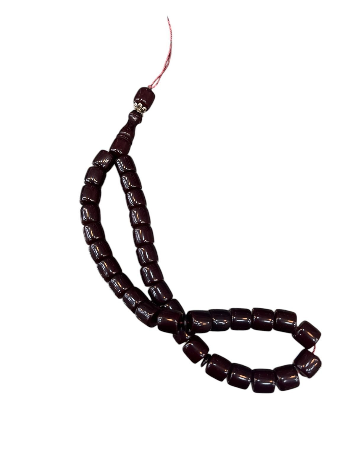 Luxury Chinese Sandalwood Tasbih – Dark Brown Prayer Beads 33 Beads Handmade