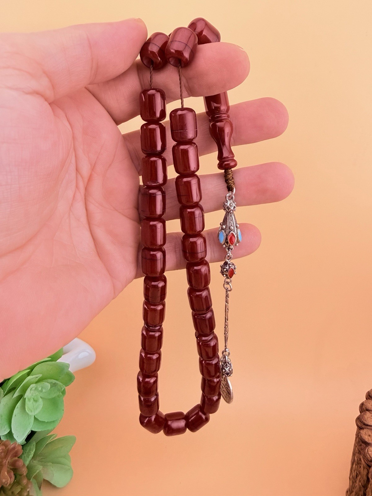 Vintage Misky 33 Worry Beads Prayer Rosary Tasbih مسبحة مسباح مسكي قديم 474