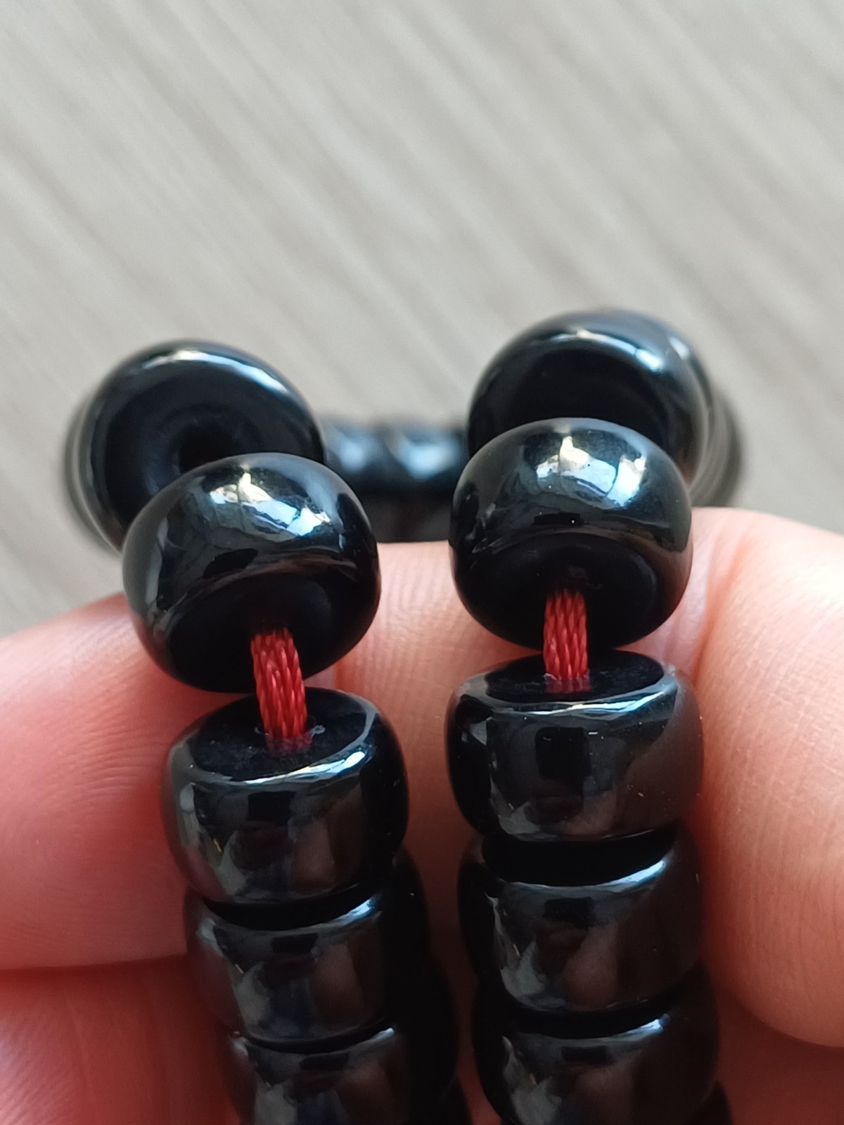Islamic Prayer Black Bakelite Amber Rosary.9x13mm.33 beads.Tasbih
