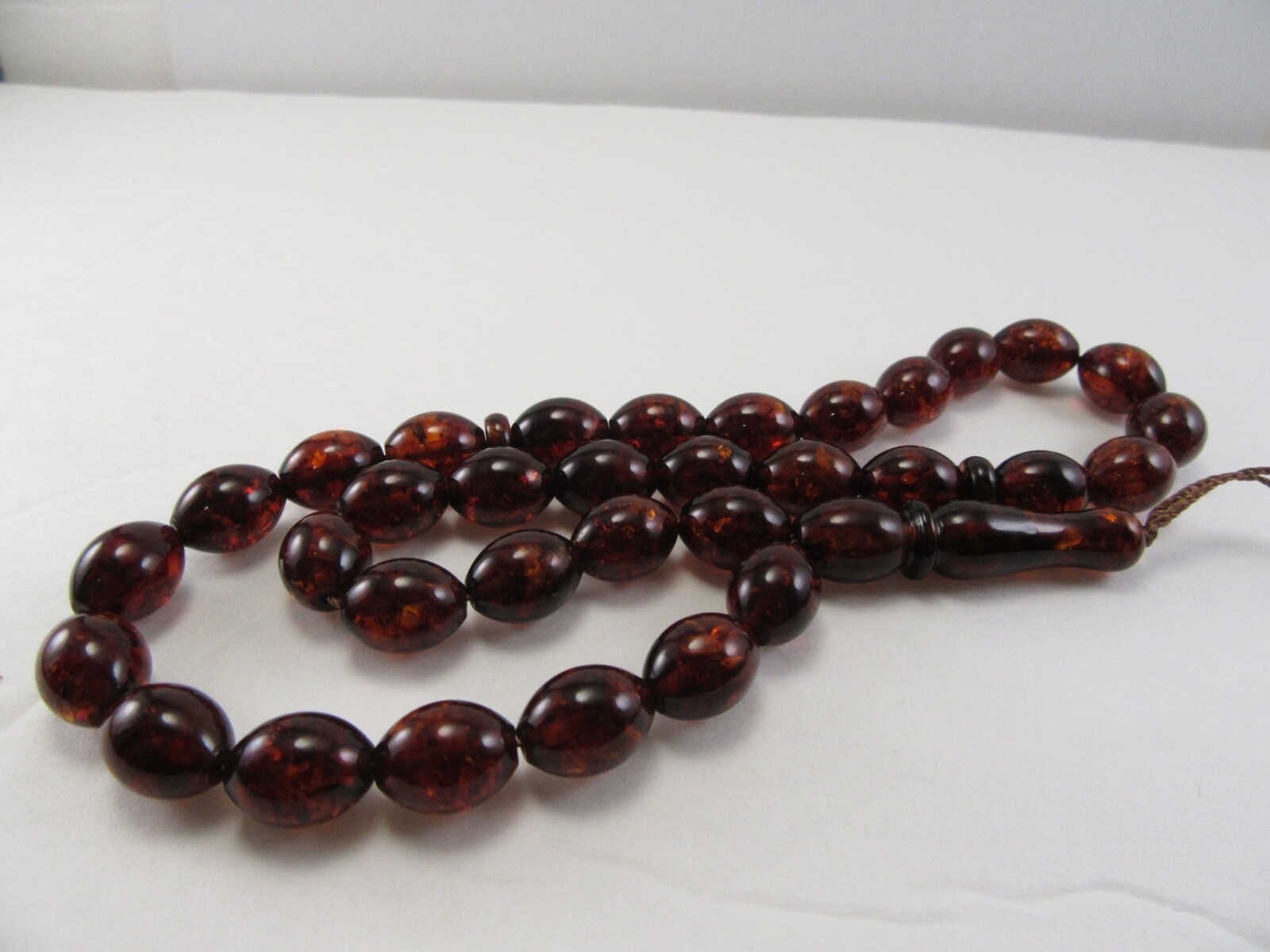Islamic 33 beads prayer PRESSED Baltic amber rosary tesbih tasbih oval rosary