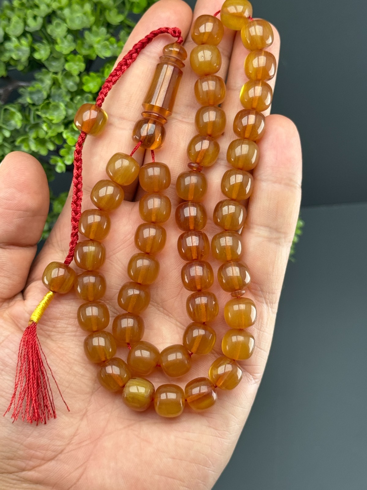 Faturan Amber Rosary, 43 Beads,Sandalos, islamic Rosary, Misbaha, Tasbih,Tasbeeh