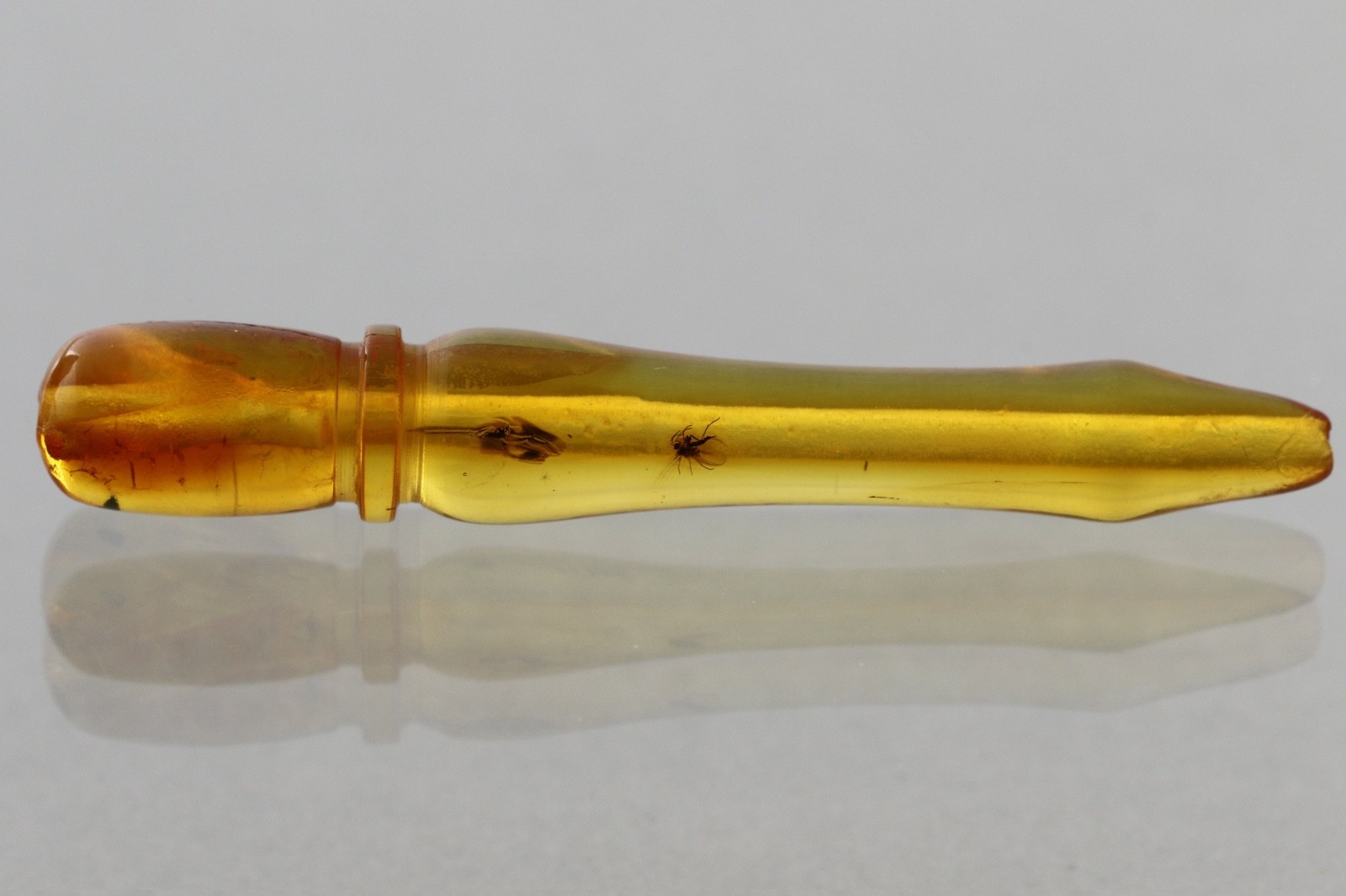 GNAT Fossil Insect BALTIC AMBER Islamic Prayer Imam Minaret TASBIH 1.5g 260521-8