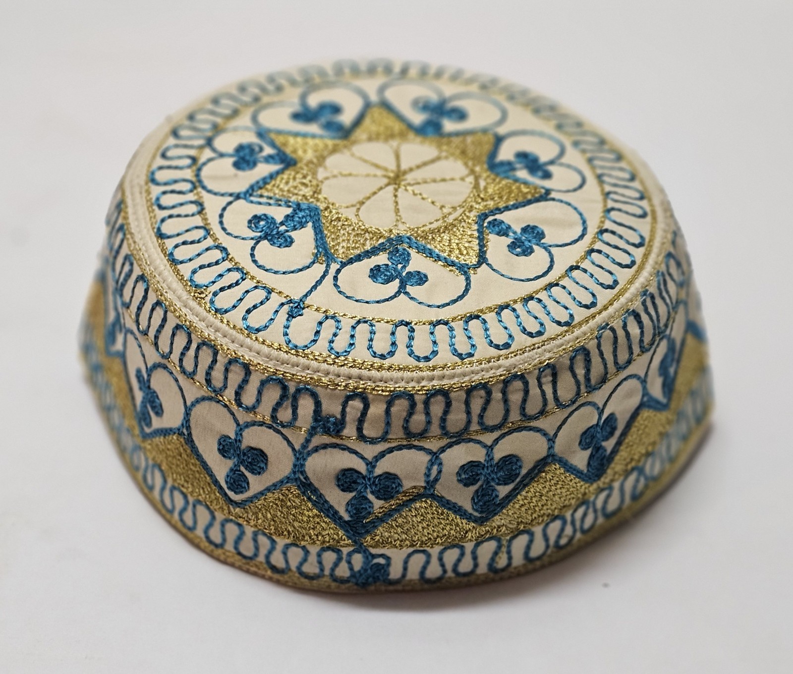 Vintage Embroidered Muslim KUFI Prayer Hat Cap