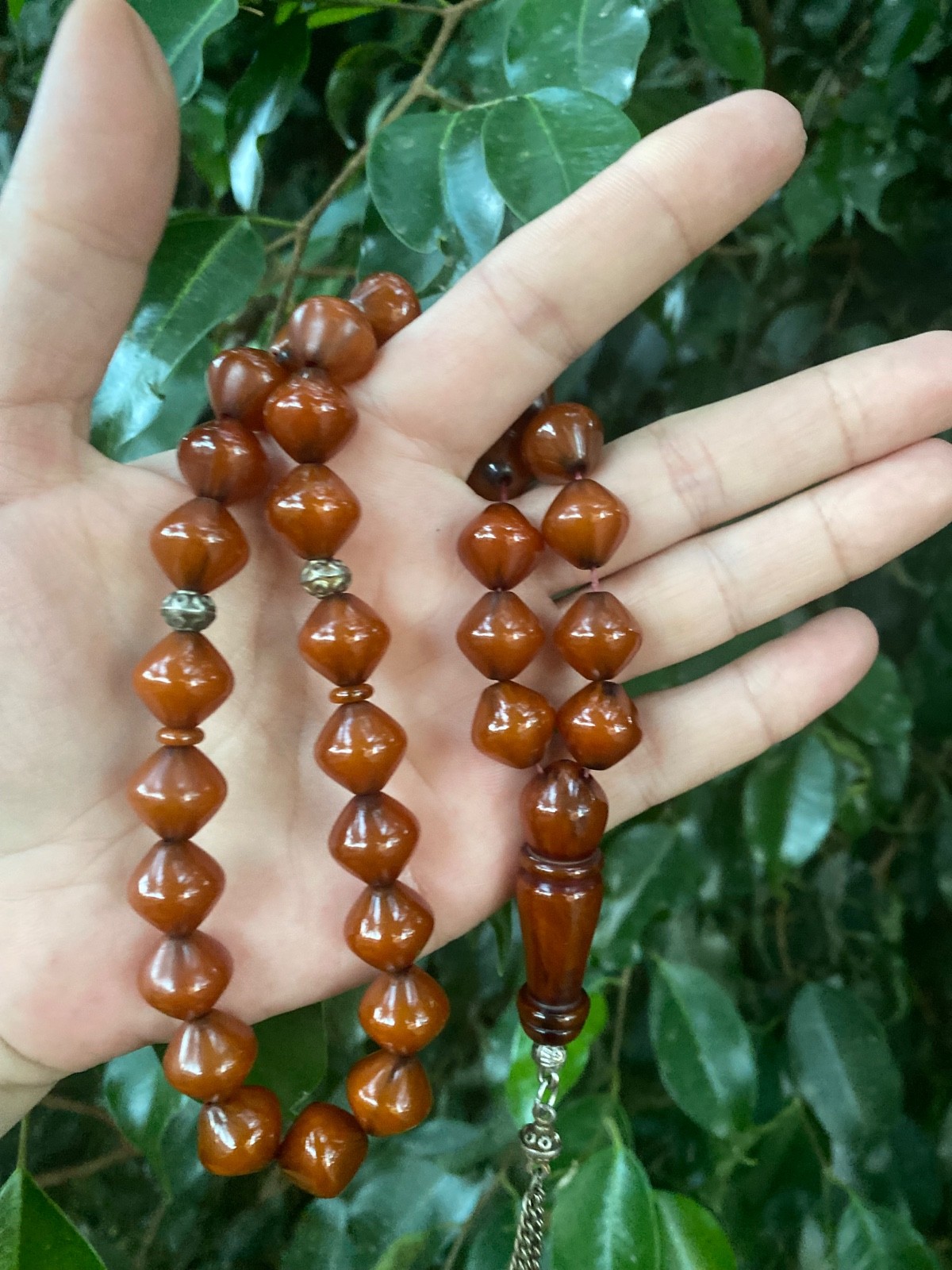 Vintage Bakelite 33 Islamic Prayer Beads Misbaha Tesbih 60 grams قص عرموطي
