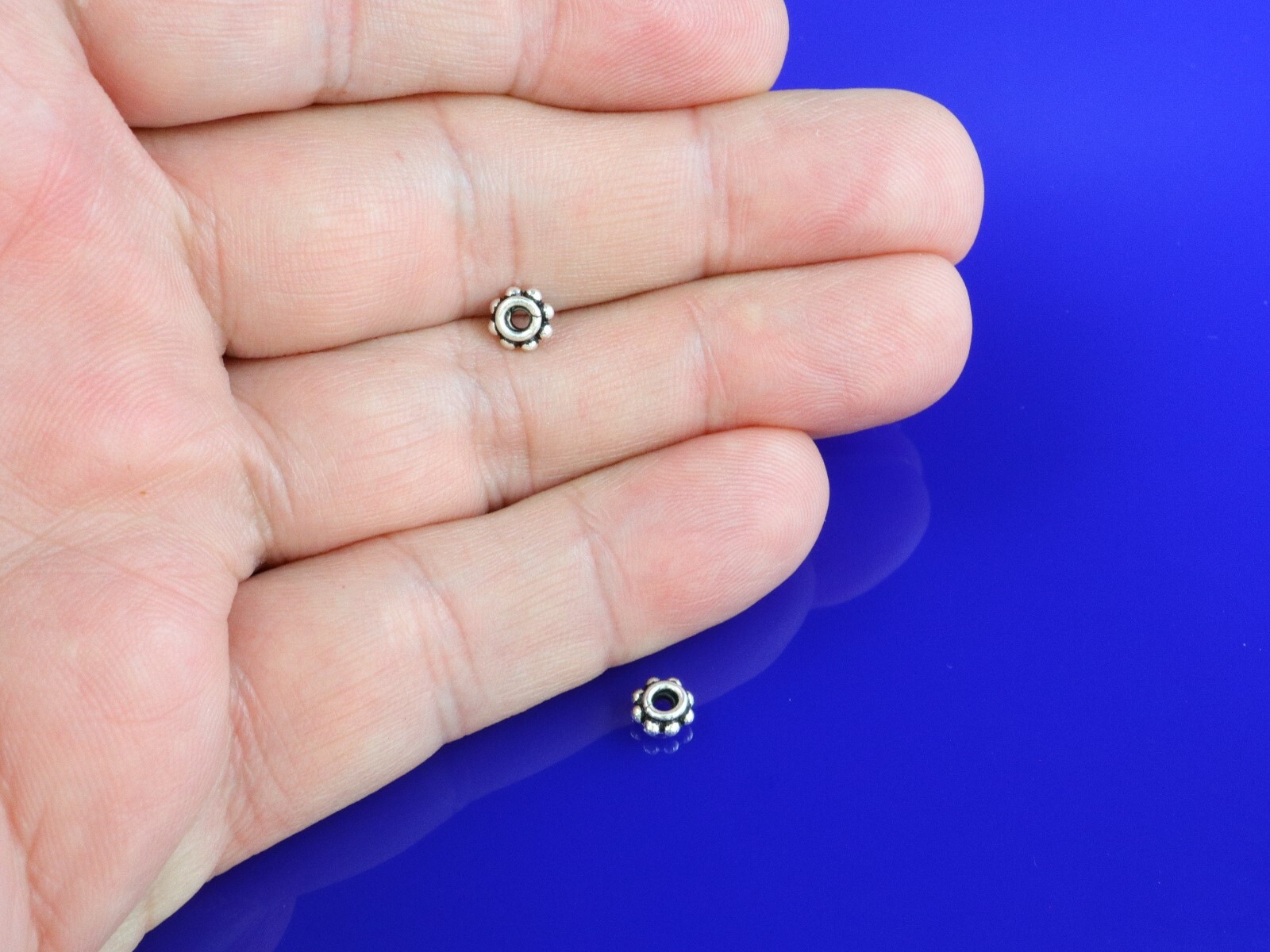 Stopper Station 2 pcs 925 silver for make Islamic Prayer Beads Tesbih 912040