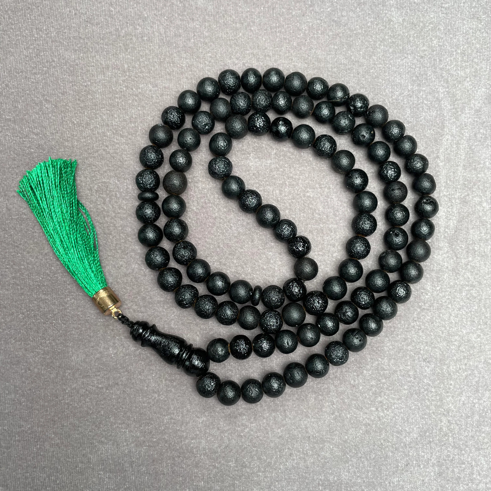 Baltic Amber Islamic black Tasbih Misbaha Rosary 33 Prayer Beads 8,2mm 31g