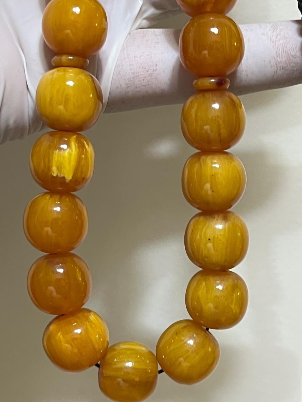Antique Germany Cherry Amber Rosary 33 سبحة مسكي الماني انتيك خراطة افغاني مصدفة