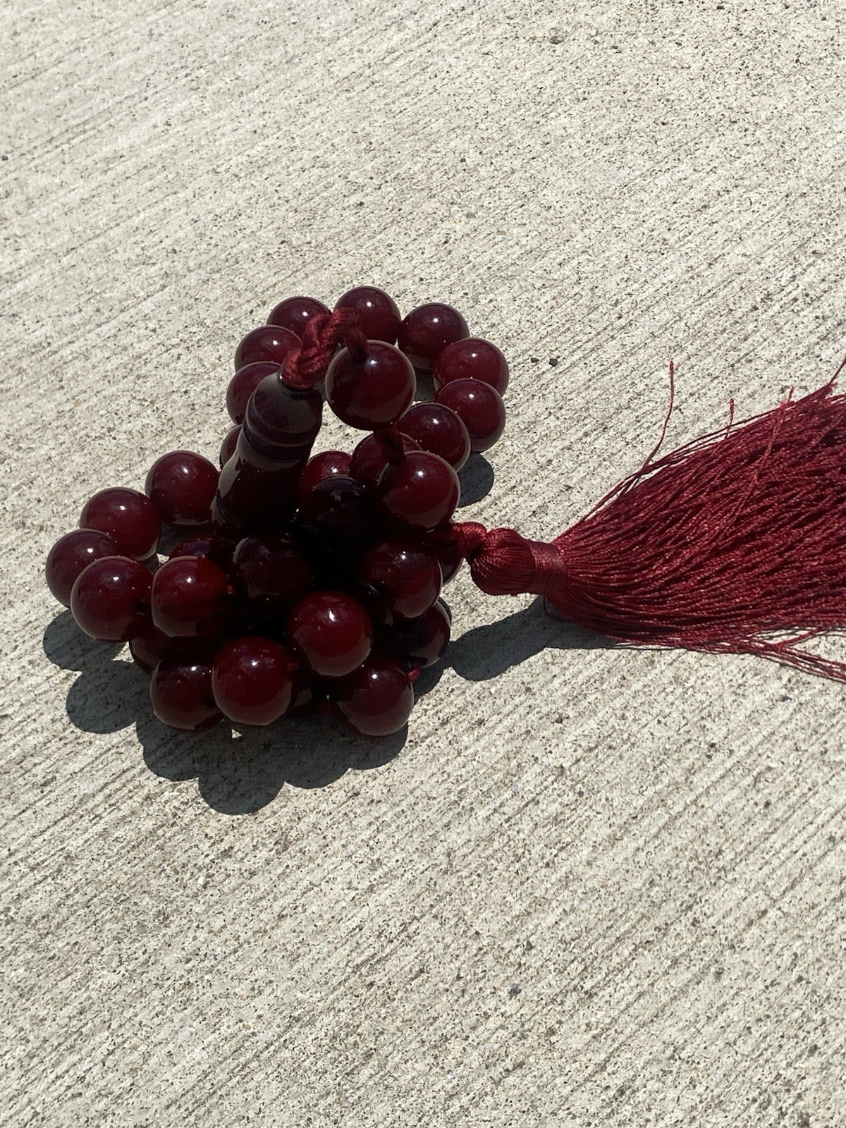 tradition Cherry Amber Faturan Bakelite Corba Rosary تقليد الكوربا المراوح