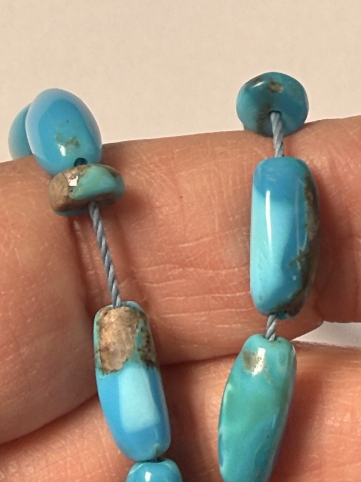 Antique Rare quality Turquoise Blue Prayers Beads 33 Beads Rosary Rare 27g R1