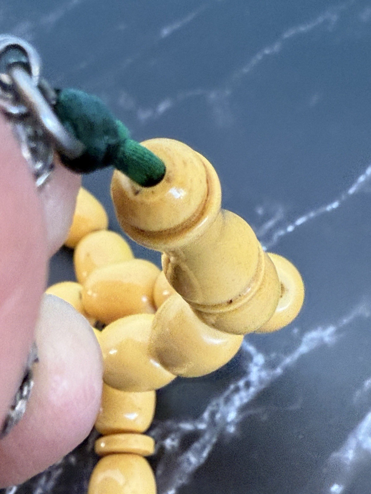 Antique Ottoman Yellow Amber bakelite islamic Worry prayer 33 beads 41 Grams