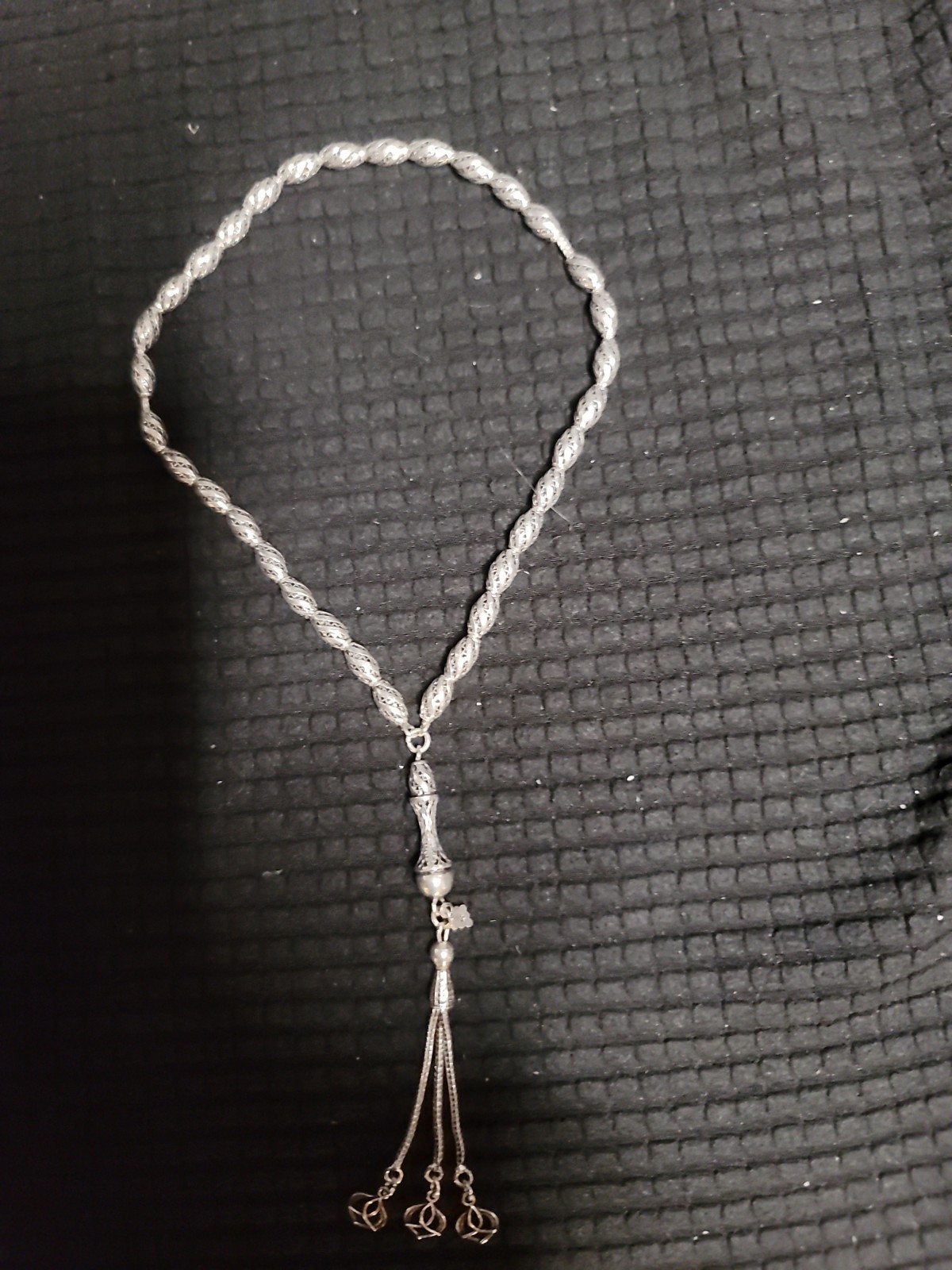 925 Sterling Silver Rice Prayer Beads Tasbih Misbaha