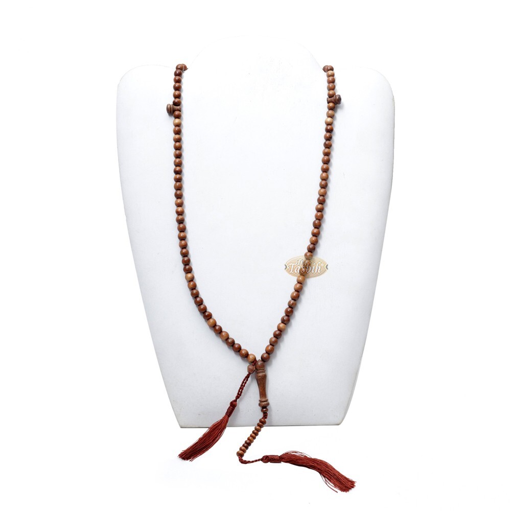 Naturally 99-bead Ironwood Stigi Tasbih 8mm Islamic Prayer beads with Tassels