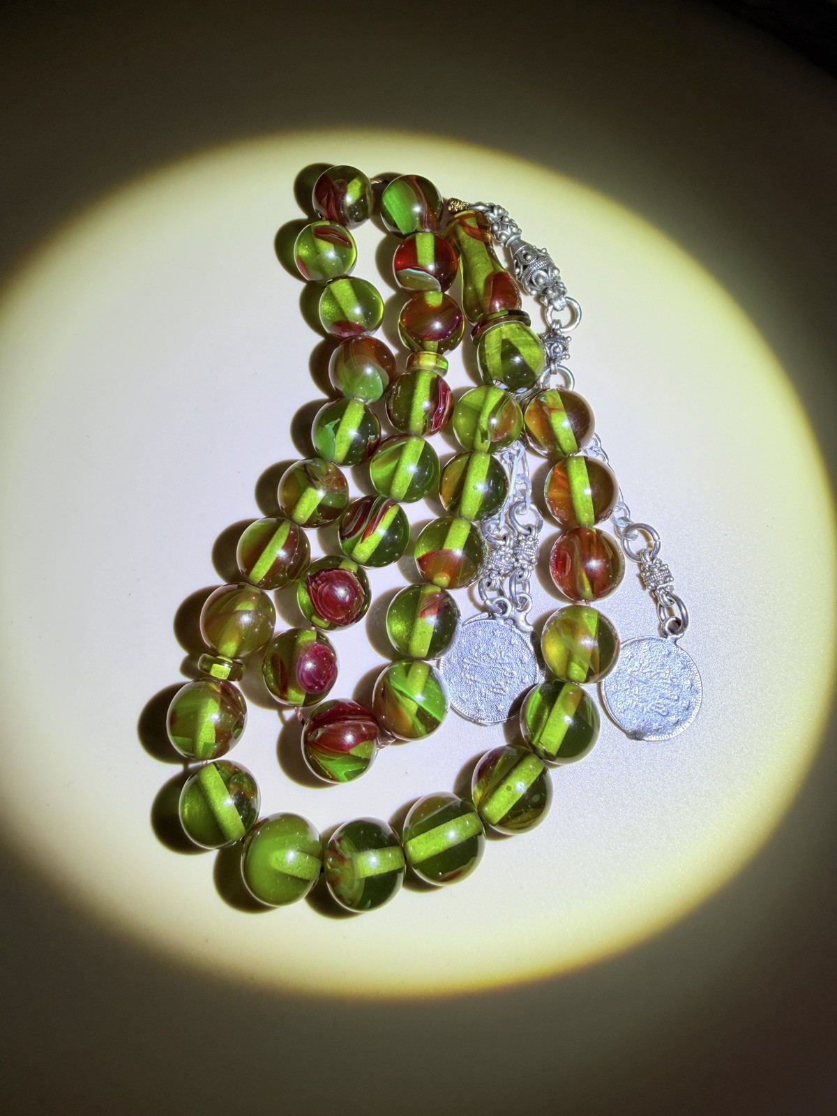 New Multicolor Misky Amber Islmaic Rosary 33-bead سبحة مسباح مسبحة مسكي N614