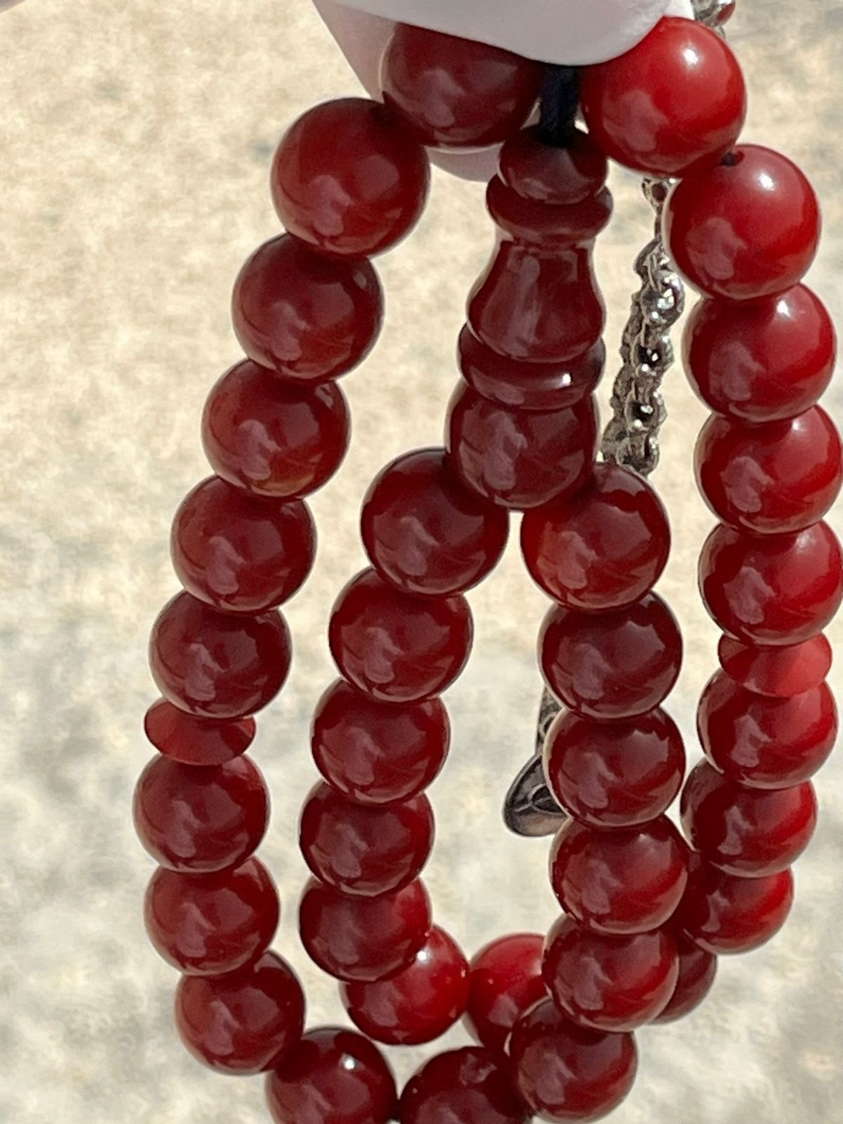 Antique Ottoman Faturan Rosary 33 فاتوران الماني انتيك محروف كعب الغزال عرق شايب