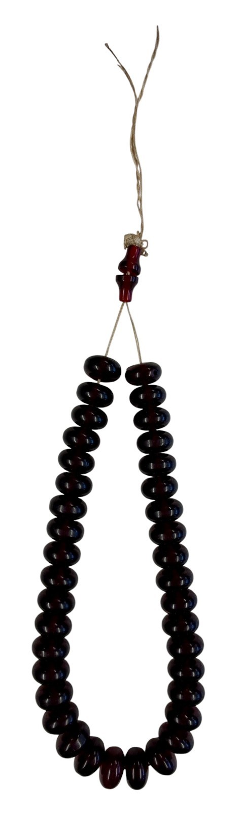 Authentic Vintage Cherry Red Bakelite Prayer Beads Misbaha Tesbih 87g