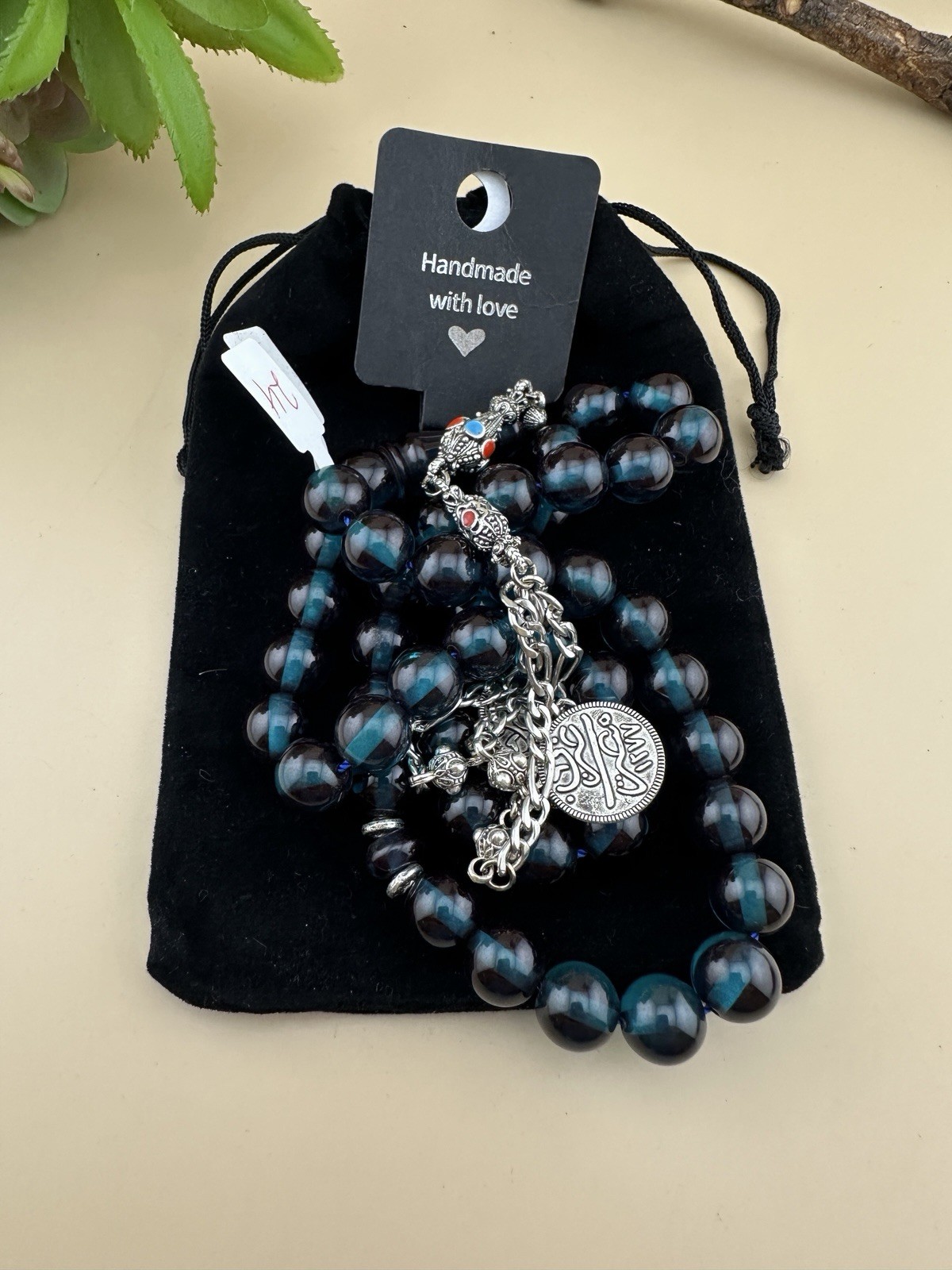 Collectible Misky 33 Beads Islamic Rosaryمسبحة مسباح مسكي جودة عالية خراطة يدوية