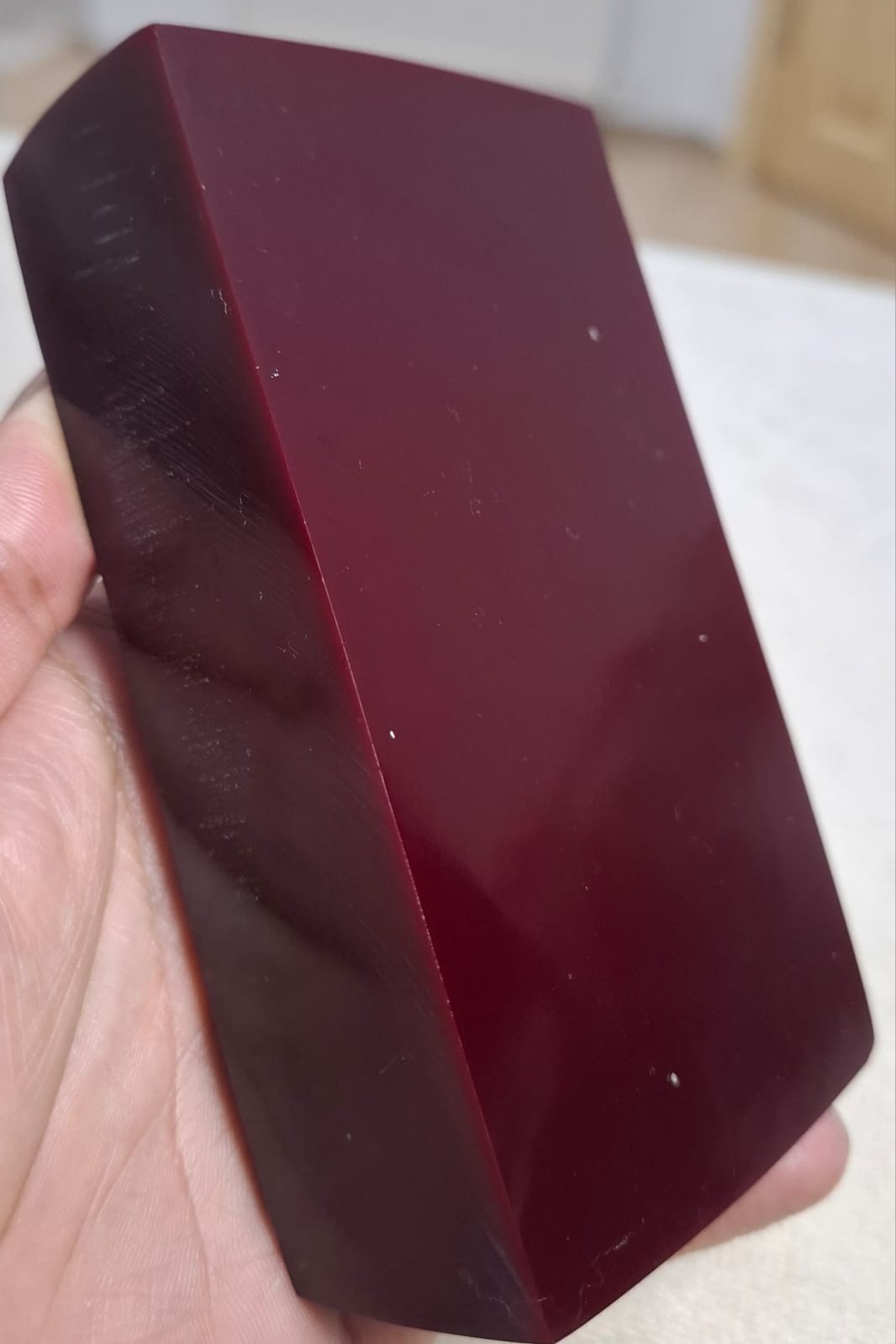 faturan fire amber unpainted block 394 grams suitable for rosary making