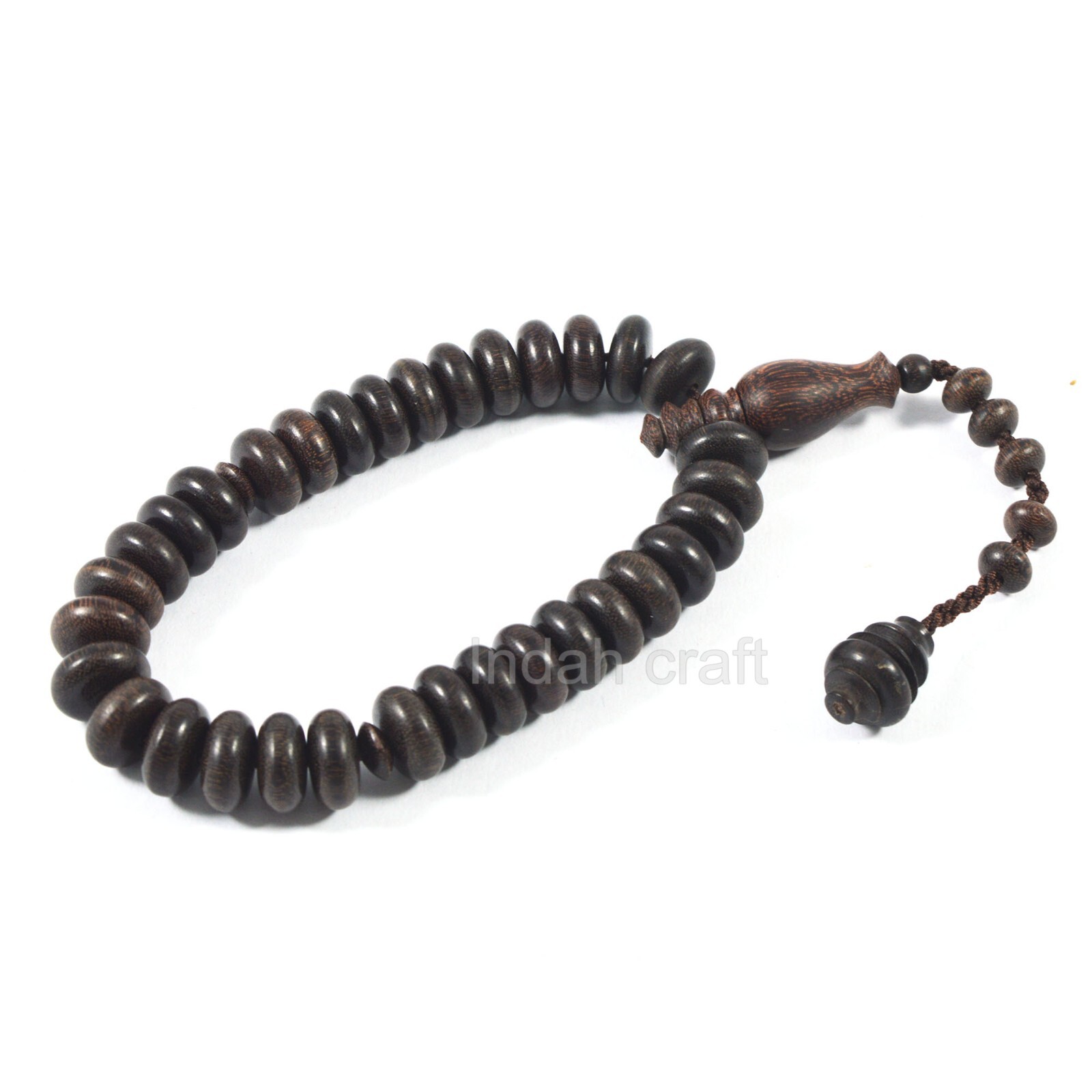 Handmade Heart wood Tamarin Islamic Pocket Prayer Beads Bracelet
