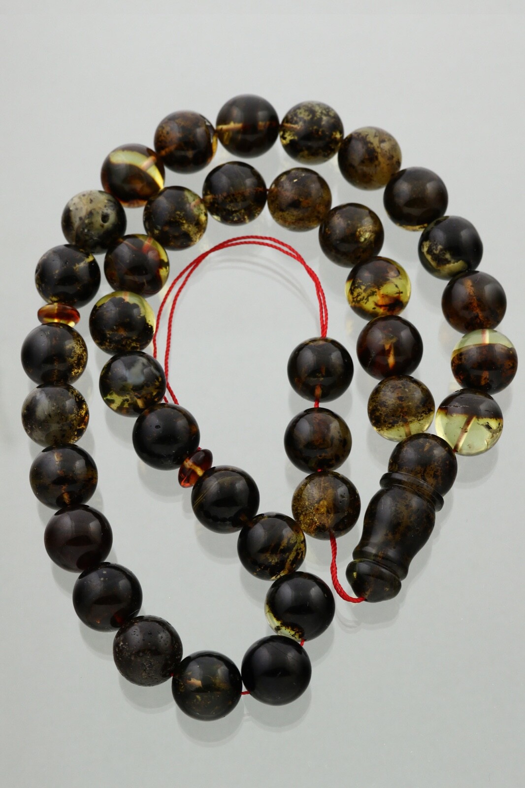 Islamic 33 Round Shape Prayer Beads Genuine BALTIC AMBER TASBIH 72.8g 220224-4